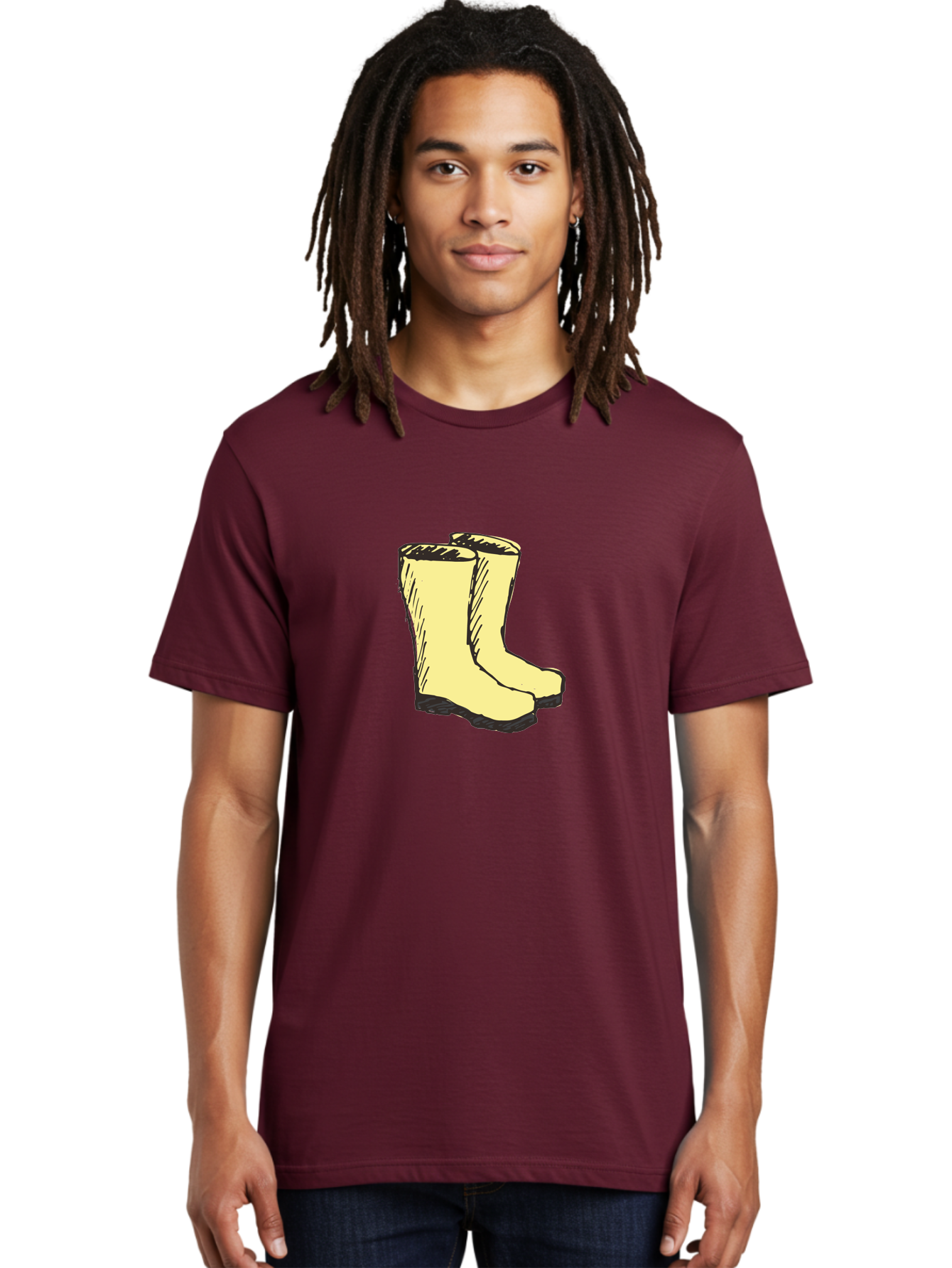Yellow-Rain-Boots Men'S Graphic Tee, 100% Cotton, Comfortable Casual Summer Wear, Machine Washable, Yellow Rain Boots, Waterproof Footwear, Outdoor Gear, Rubber Boots, Hiking Boots, Fashion Boots, Rugged Style, Casual Wear, Outdoor Activities Aab183 20