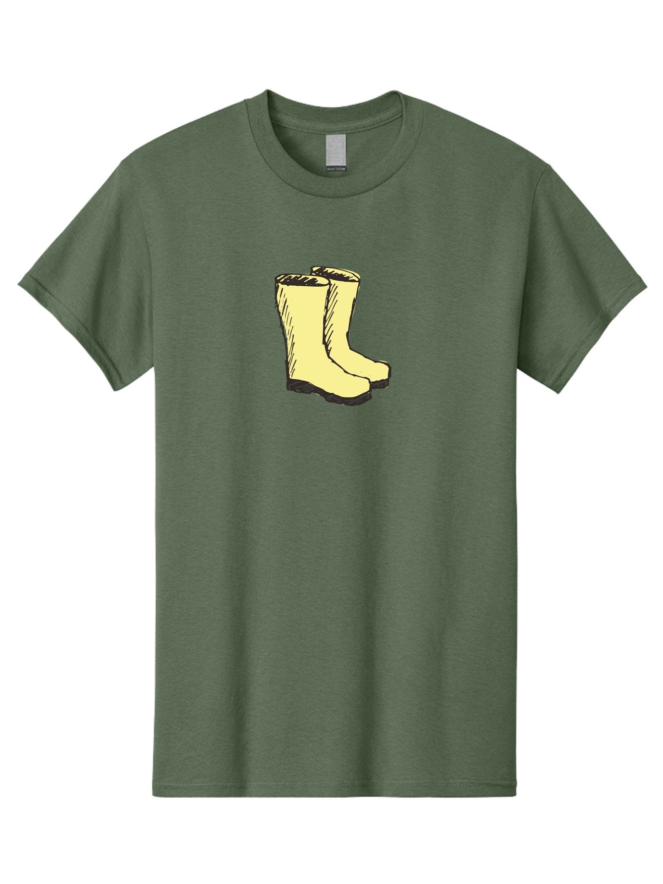 Yellow-Rain-Boots Men'S Graphic Tee, 100% Cotton, Comfortable Casual Summer Wear, Machine Washable, Yellow Rain Boots, Waterproof Footwear, Outdoor Gear, Rubber Boots, Hiking Boots, Fashion Boots, Rugged Style, Casual Wear, Outdoor Activities Aab183 15