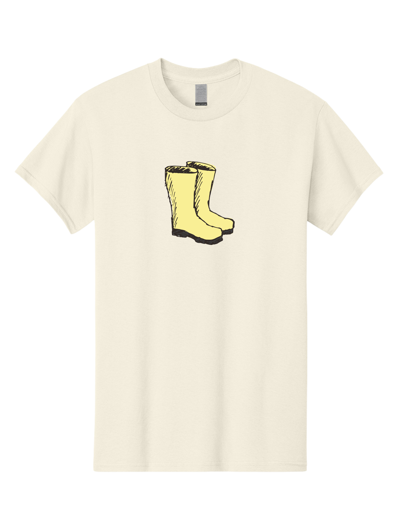 Yellow-Rain-Boots Men'S Graphic Tee, 100% Cotton, Comfortable Casual Summer Wear, Machine Washable, Yellow Rain Boots, Waterproof Footwear, Outdoor Gear, Rubber Boots, Hiking Boots, Fashion Boots, Rugged Style, Casual Wear, Outdoor Activities Aab183 25