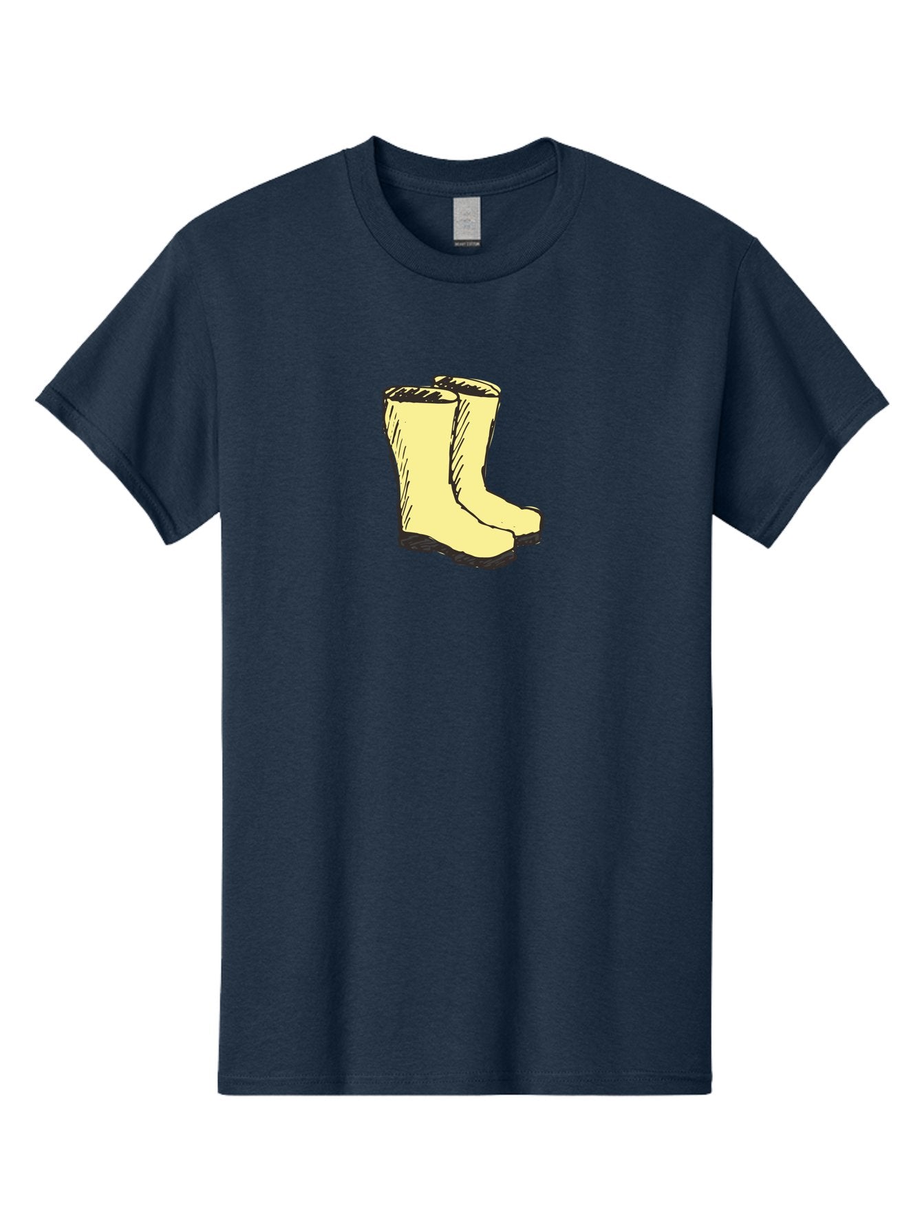 Yellow-Rain-Boots Men'S Graphic Tee, 100% Cotton, Comfortable Casual Summer Wear, Machine Washable, Yellow Rain Boots, Waterproof Footwear, Outdoor Gear, Rubber Boots, Hiking Boots, Fashion Boots, Rugged Style, Casual Wear, Outdoor Activities Aab183 12