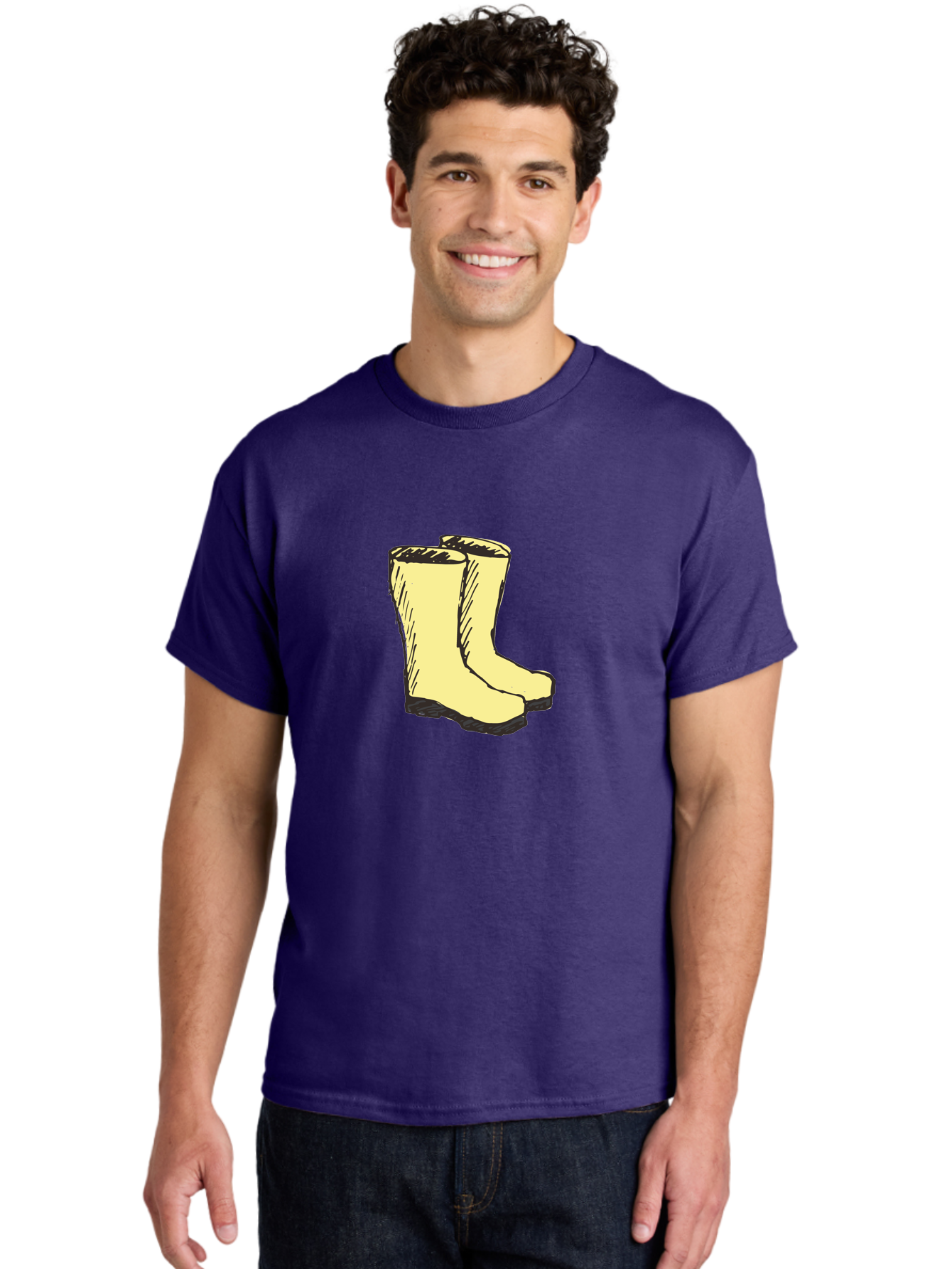 Yellow-Rain-Boots Men'S Graphic Tee, 100% Cotton, Comfortable Casual Summer Wear, Machine Washable, Yellow Rain Boots, Waterproof Footwear, Outdoor Gear, Rubber Boots, Hiking Boots, Fashion Boots, Rugged Style, Casual Wear, Outdoor Activities Aab183 18
