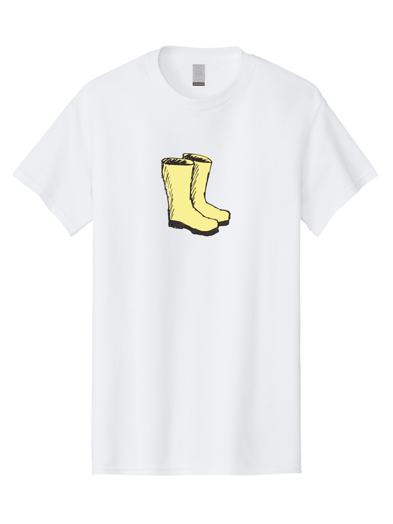 Yellow-Rain-Boots Men'S Graphic Tee, 100% Cotton, Comfortable Casual Summer Wear, Machine Washable, Yellow Rain Boots, Waterproof Footwear, Outdoor Gear, Rubber Boots, Hiking Boots, Fashion Boots, Rugged Style, Casual Wear, Outdoor Activities Aab183 13