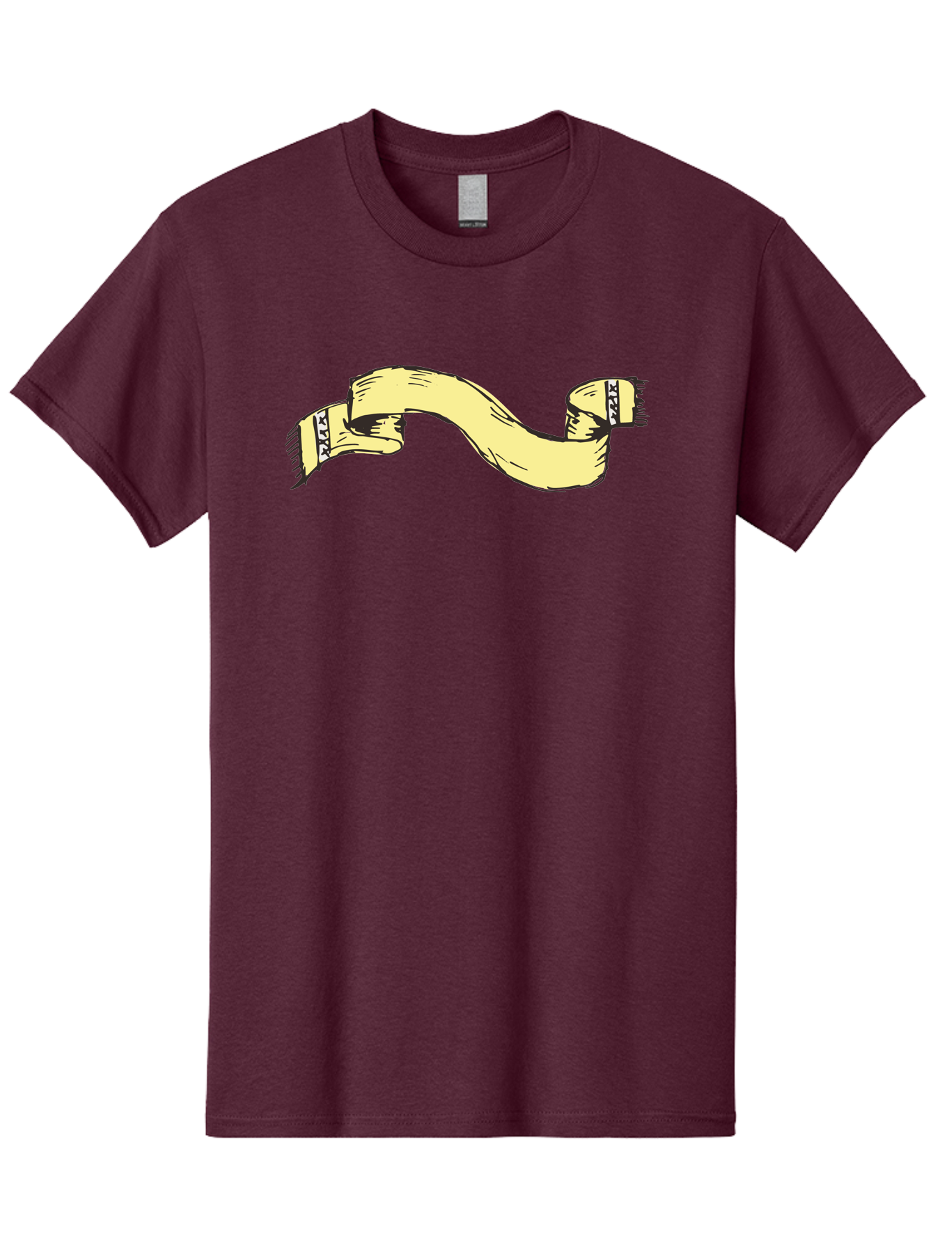 Yellow-Ribbon Men'S Graphic Tee, 100% Cotton, Comfortable Casual Summer Wear, Machine Washable, Parallax Banner, Ribbon Decoration, Vintage Design, Hand-Drawn Illustration, Scroll Element, Banner Template, Retro Style, Decorative Ribbon Aab184 13