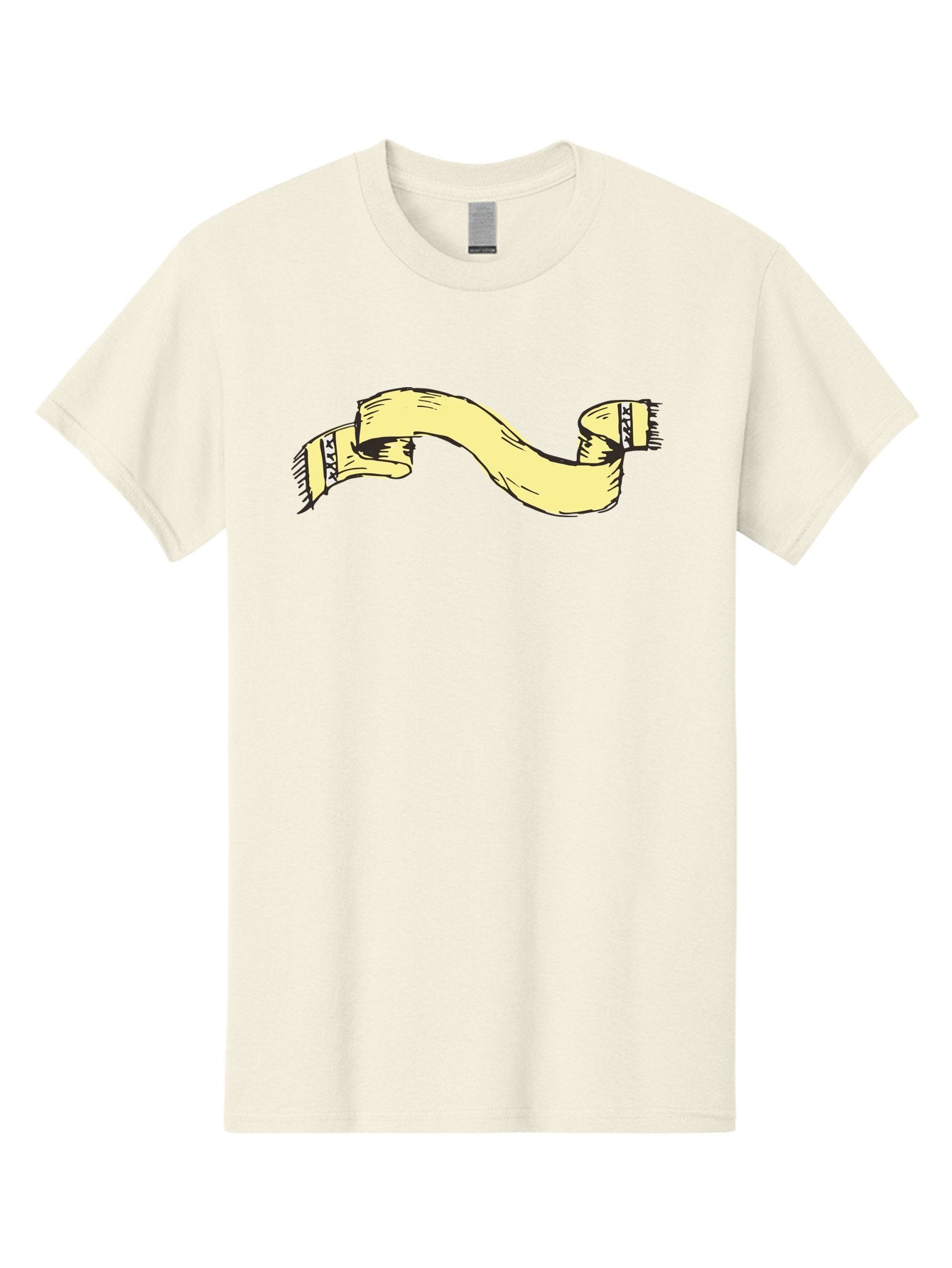 Yellow-Ribbon Men'S Graphic Tee, 100% Cotton, Comfortable Casual Summer Wear, Machine Washable, Parallax Banner, Ribbon Decoration, Vintage Design, Hand-Drawn Illustration, Scroll Element, Banner Template, Retro Style, Decorative Ribbon Aab184 8