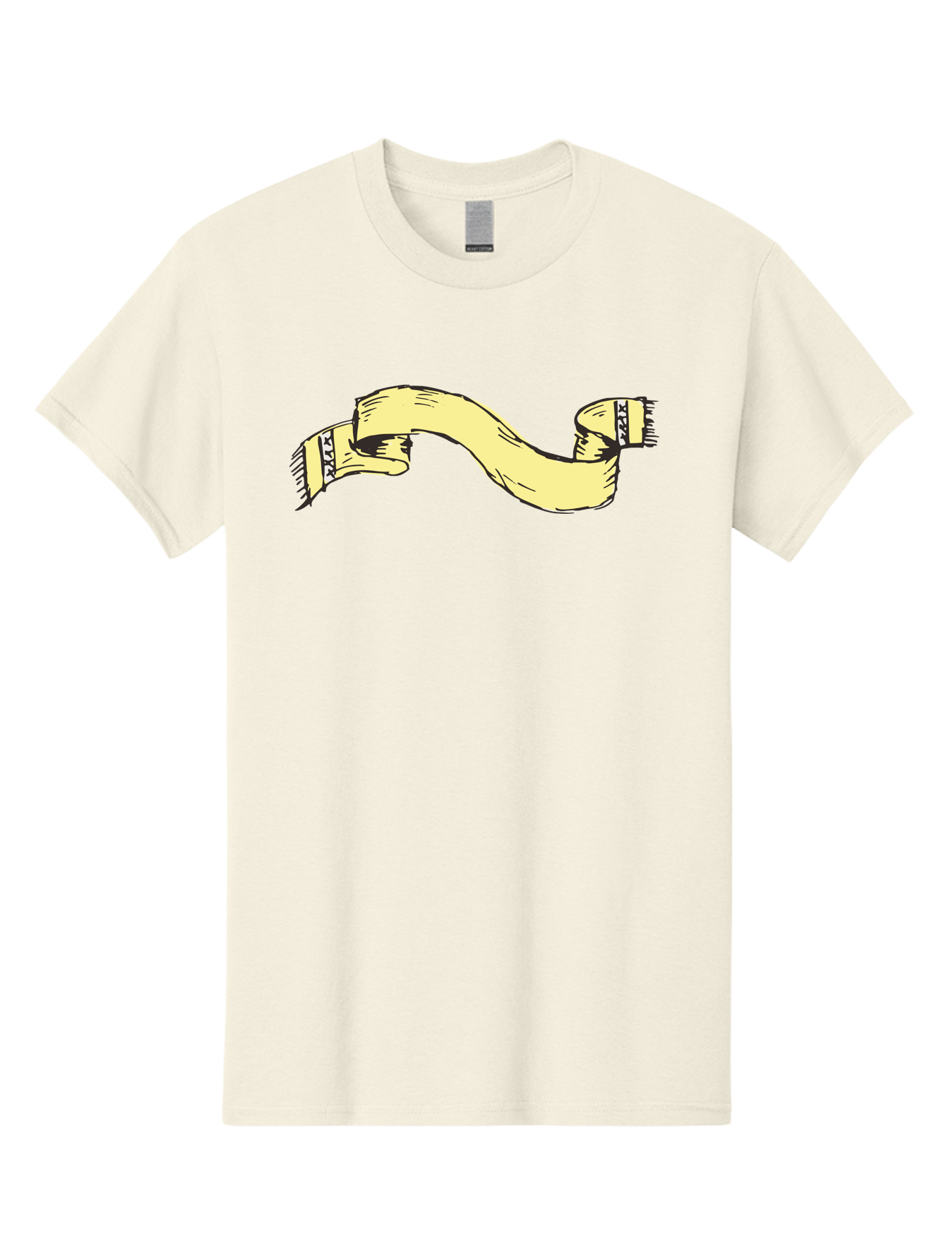 Yellow-Ribbon Men'S Graphic Tee, 100% Cotton, Comfortable Casual Summer Wear, Machine Washable, Parallax Banner, Ribbon Decoration, Vintage Design, Hand-Drawn Illustration, Scroll Element, Banner Template, Retro Style, Decorative Ribbon Aab184 17