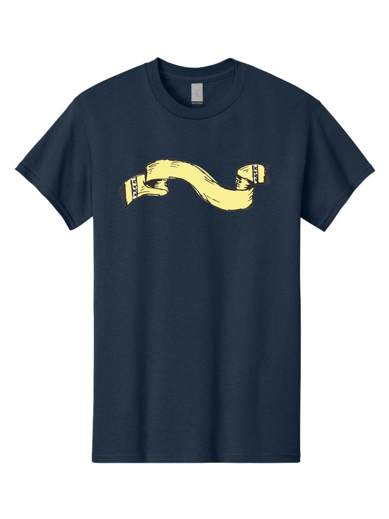Yellow-Ribbon Men'S Graphic Tee, 100% Cotton, Comfortable Casual Summer Wear, Machine Washable, Parallax Banner, Ribbon Decoration, Vintage Design, Hand-Drawn Illustration, Scroll Element, Banner Template, Retro Style, Decorative Ribbon Aab184 19