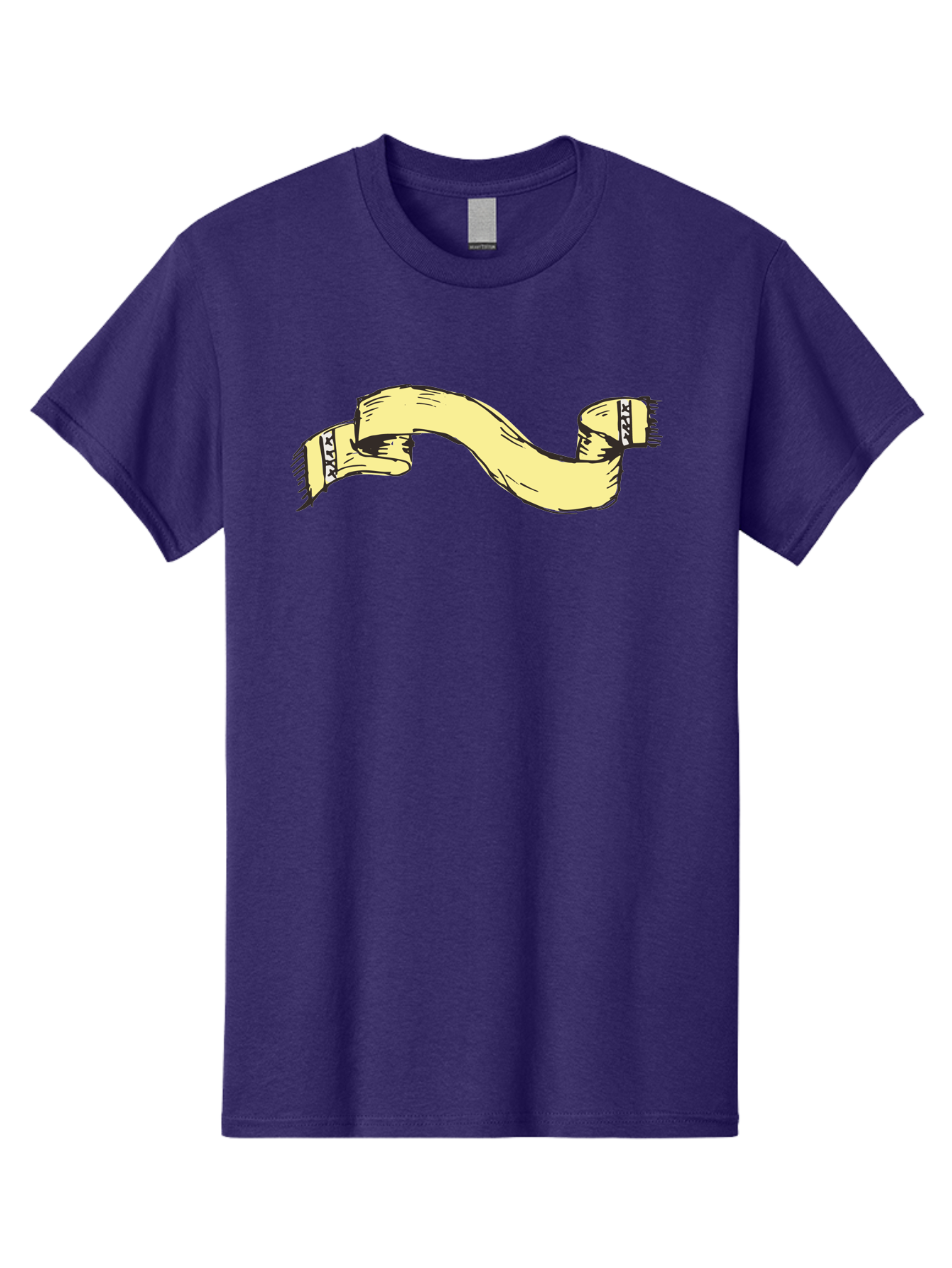 Yellow-Ribbon Men'S Graphic Tee, 100% Cotton, Comfortable Casual Summer Wear, Machine Washable, Parallax Banner, Ribbon Decoration, Vintage Design, Hand-Drawn Illustration, Scroll Element, Banner Template, Retro Style, Decorative Ribbon Aab184 13