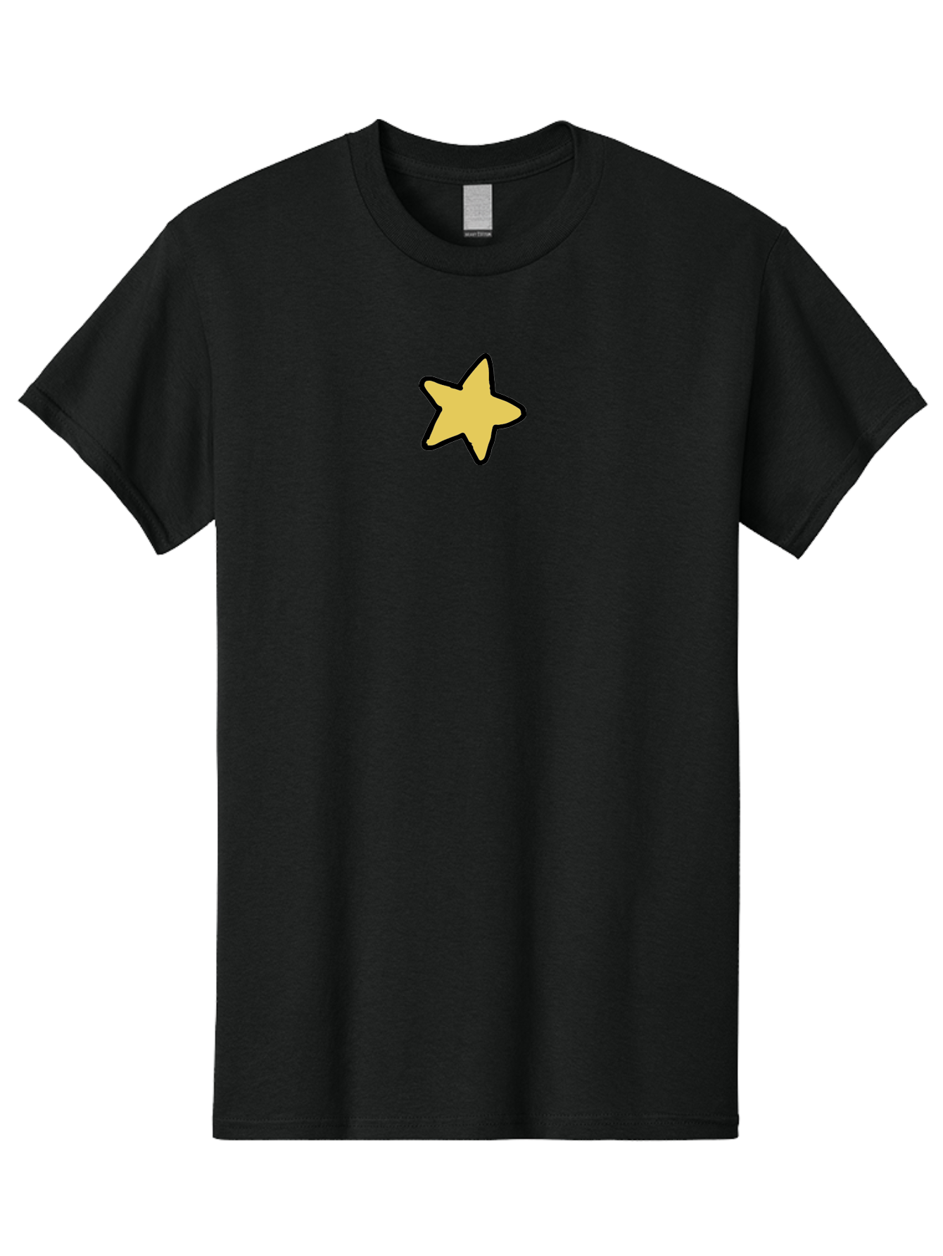 Yellow-Star-1 Men'S Graphic Tee, 100% Cotton, Comfortable Casual Summer Wear, Machine Washable, Yellow Star, Five-Pointed Star, Cartoon Star, Simple Design, Minimalist Artwork, Symbolic Icon, Celestial Body, Hand-Drawn Illustration Aab185 11