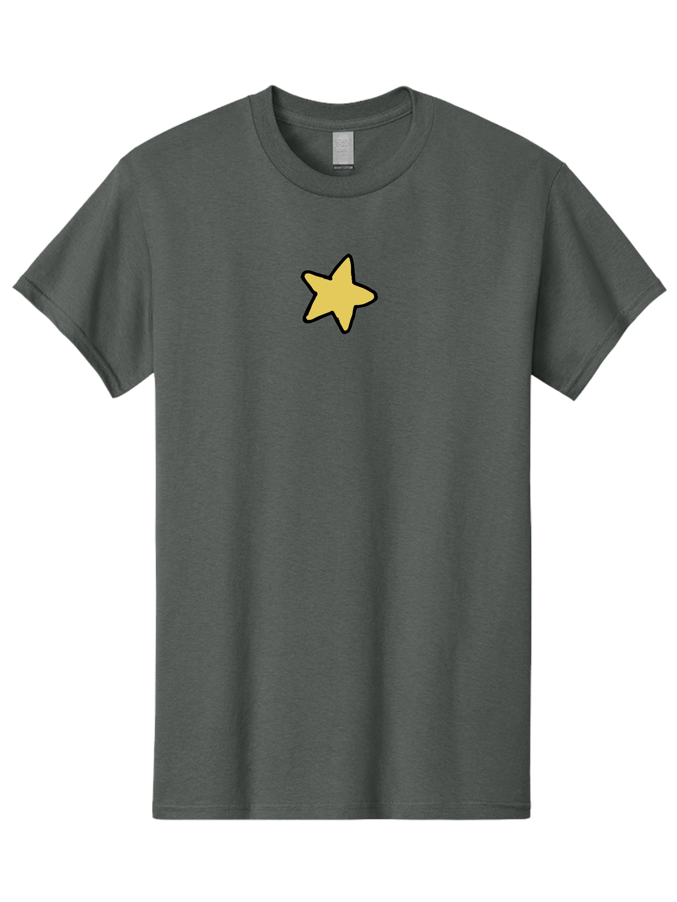 Yellow-Star-1 Men'S Graphic Tee, 100% Cotton, Comfortable Casual Summer Wear, Machine Washable, Yellow Star, Five-Pointed Star, Cartoon Star, Simple Design, Minimalist Artwork, Symbolic Icon, Celestial Body, Hand-Drawn Illustration Aab185 23