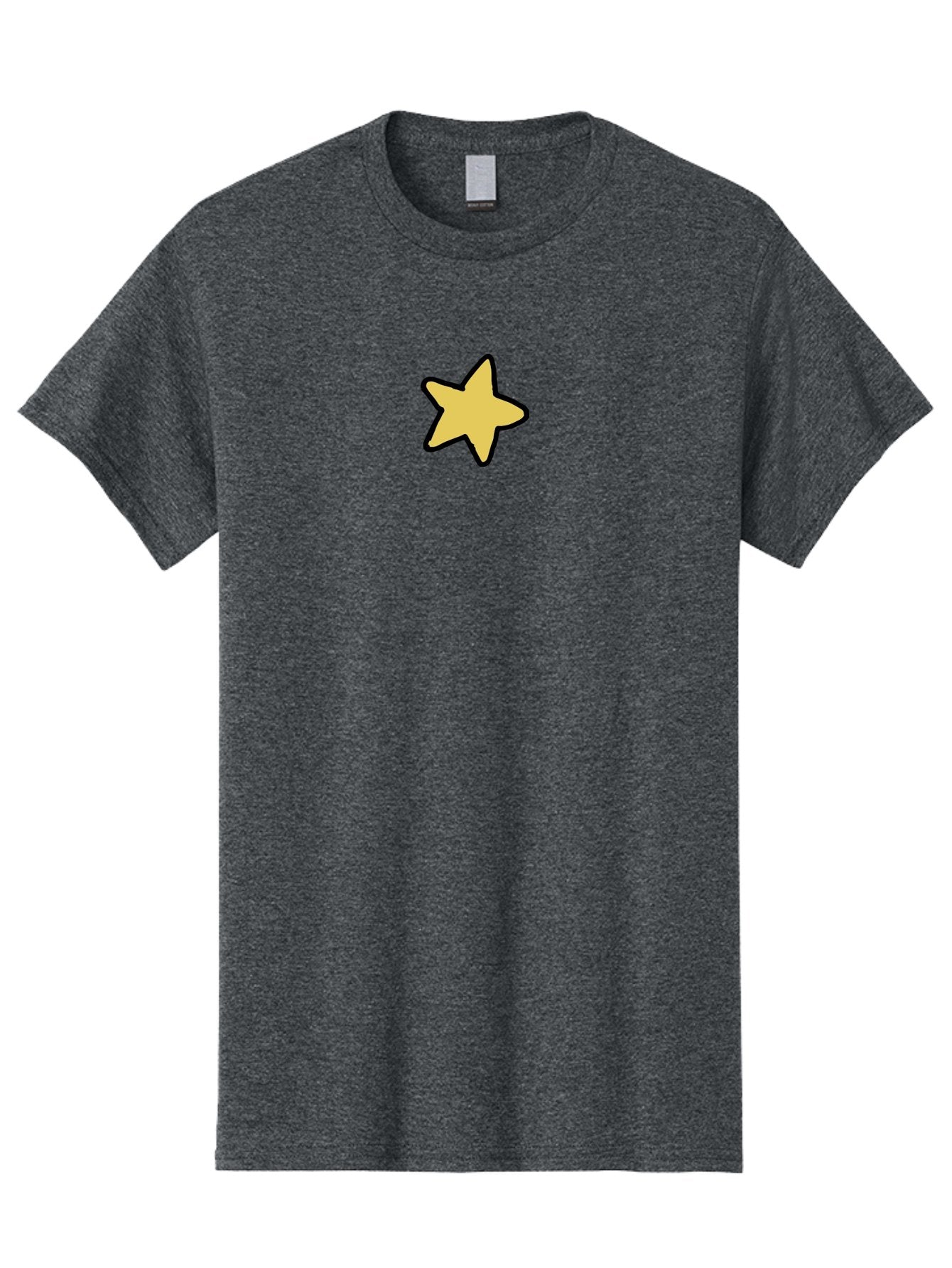 Yellow-Star-1 Men'S Graphic Tee, 100% Cotton, Comfortable Casual Summer Wear, Machine Washable, Yellow Star, Five-Pointed Star, Cartoon Star, Simple Design, Minimalist Artwork, Symbolic Icon, Celestial Body, Hand-Drawn Illustration Aab185 6