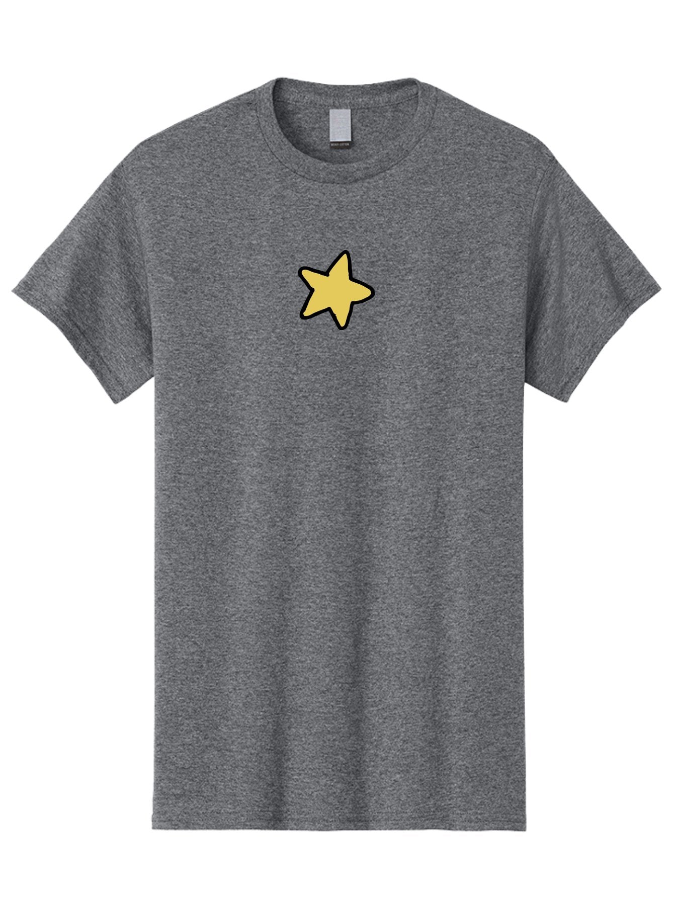Yellow-Star-1 Men'S Graphic Tee, 100% Cotton, Comfortable Casual Summer Wear, Machine Washable, Yellow Star, Five-Pointed Star, Cartoon Star, Simple Design, Minimalist Artwork, Symbolic Icon, Celestial Body, Hand-Drawn Illustration Aab185 15