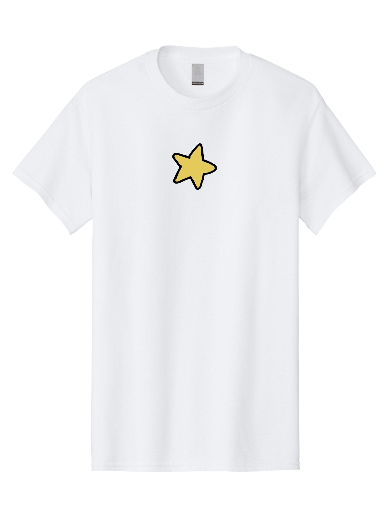 Yellow-Star-1 Men'S Graphic Tee, 100% Cotton, Comfortable Casual Summer Wear, Machine Washable, Yellow Star, Five-Pointed Star, Cartoon Star, Simple Design, Minimalist Artwork, Symbolic Icon, Celestial Body, Hand-Drawn Illustration Aab185 13
