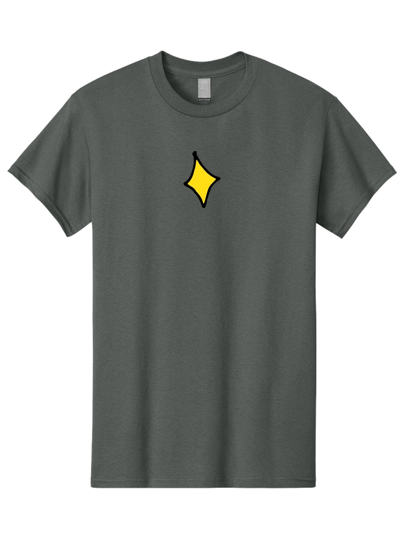 Yellow-Star-2 Men'S Graphic Tee, 100% Cotton, Comfortable Casual Summer Wear, Machine Washable, Yellow Star, Abstract Shape, Graphic Design, Minimalist Art, Simple Icon, Cartoon Style, Whimsical Symbol, Digital Illustration, Modern Graphic Aab186