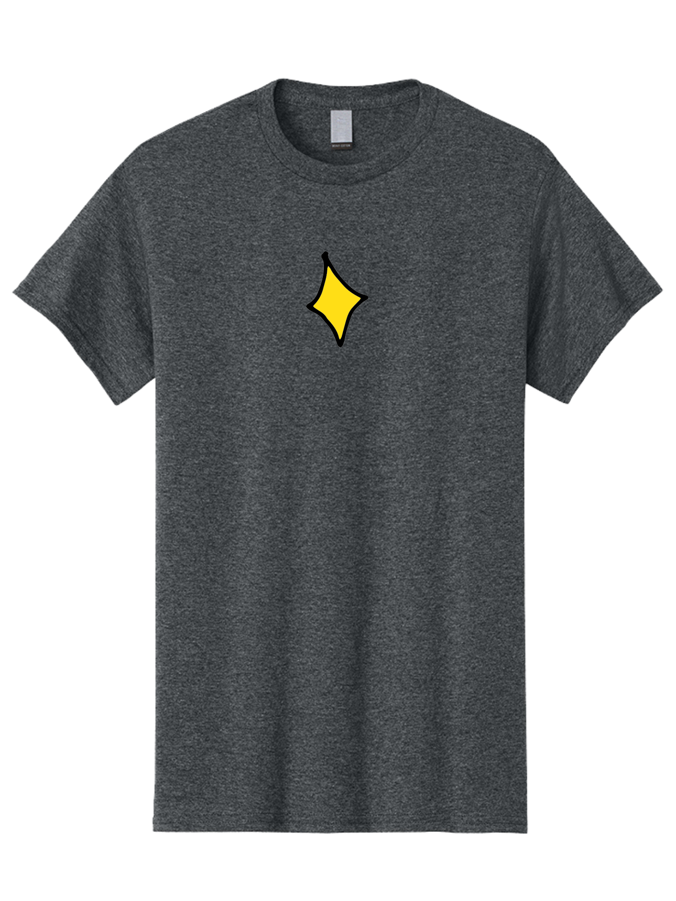 Yellow-Star-2 Men'S Graphic Tee, 100% Cotton, Comfortable Casual Summer Wear, Machine Washable, Yellow Star, Abstract Shape, Graphic Design, Minimalist Art, Simple Icon, Cartoon Style, Whimsical Symbol, Digital Illustration, Modern Graphic Aab186 25