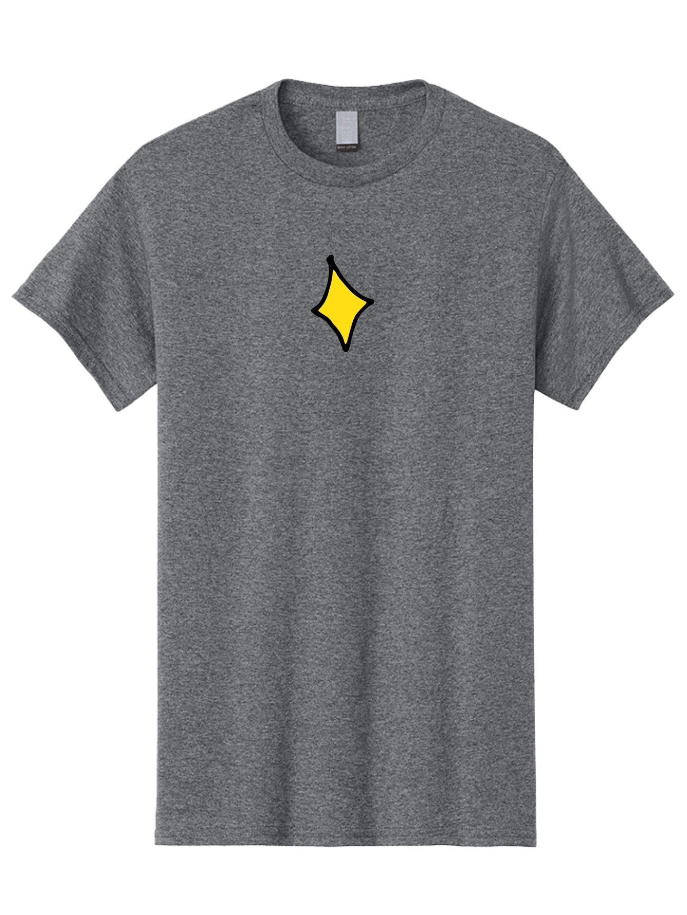 Yellow-Star-2 Men'S Graphic Tee, 100% Cotton, Comfortable Casual Summer Wear, Machine Washable, Yellow Star, Abstract Shape, Graphic Design, Minimalist Art, Simple Icon, Cartoon Style, Whimsical Symbol, Digital Illustration, Modern Graphic Aab186 6