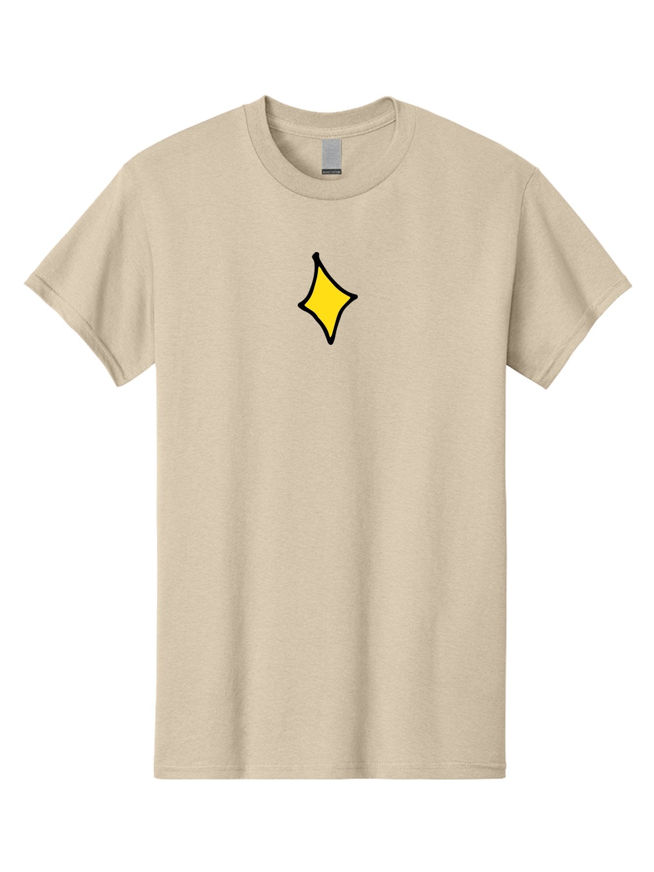 Yellow-Star-2 Men'S Graphic Tee, 100% Cotton, Comfortable Casual Summer Wear, Machine Washable, Yellow Star, Abstract Shape, Graphic Design, Minimalist Art, Simple Icon, Cartoon Style, Whimsical Symbol, Digital Illustration, Modern Graphic Aab186
