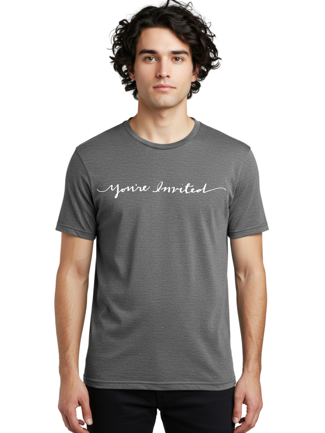 You-Re-Invited-1 Men'S Graphic Tee, 100% Cotton, Comfortable Casual Summer Wear, Machine Washable, Party Invitation, Event Announcement, You'Re Invited Text, Cursive Script, Special Occasion, Celebration Invite, Formal Event Aab188 28