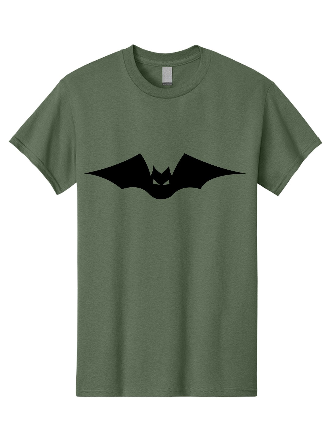 Bat-Icon Men'S Graphic Tee, 100% Cotton, Comfortable Casual Summer Wear, Machine Washable, Black Bat Silhouette, Flying Bat, Bat Wings, Spooky Atmosphere, Halloween Symbol, Gothic Icon, Mysterious Creature Aab191