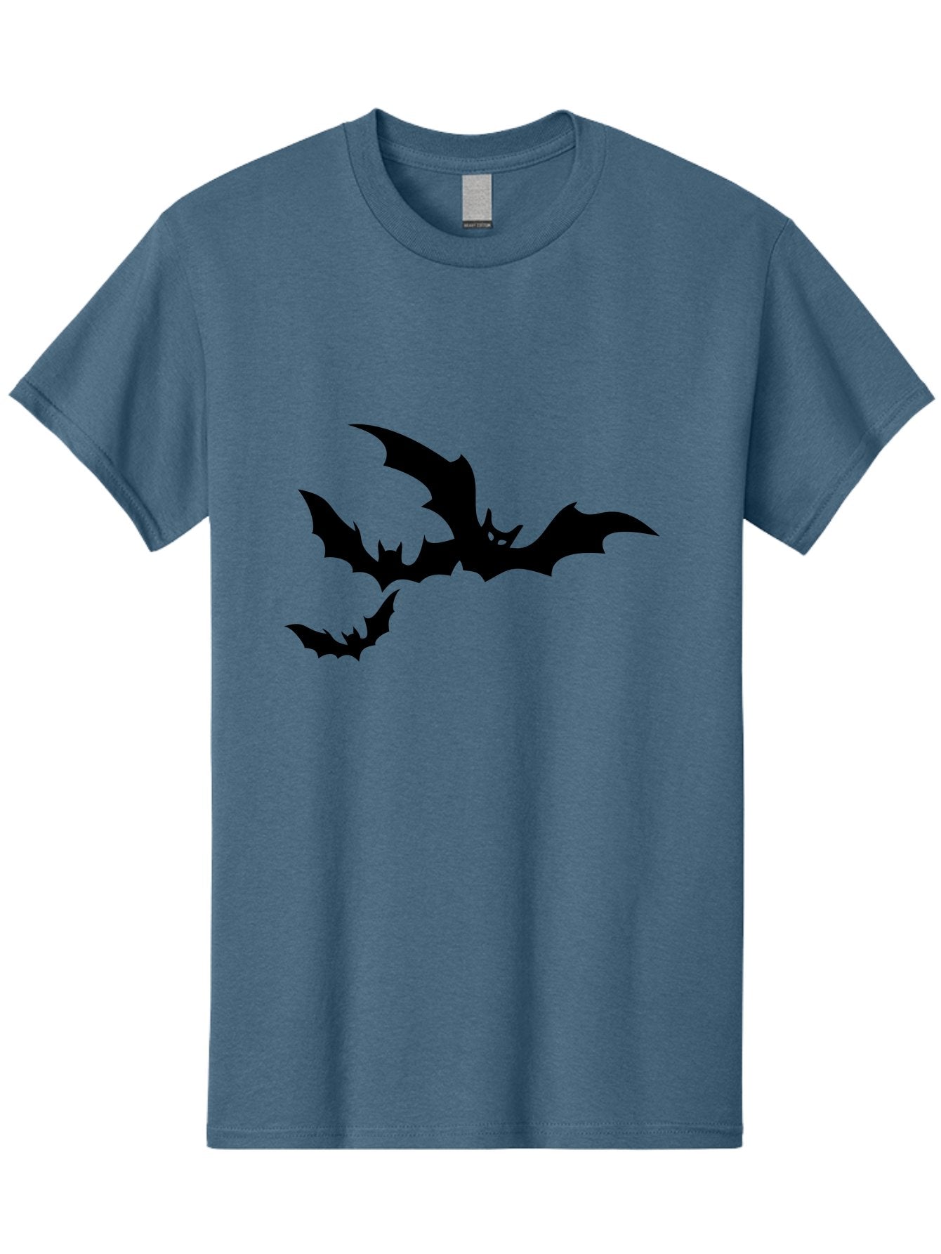 Bats Men'S Graphic Tee, 100% Cotton, Comfortable Casual Summer Wear, Machine Washable, Flying Bats, Silhouette Art, Bat Wings, Halloween Decorations, Spooky Atmosphere, Dark Creatures, Nocturnal Animals, Flying Mammals Aab198 9
