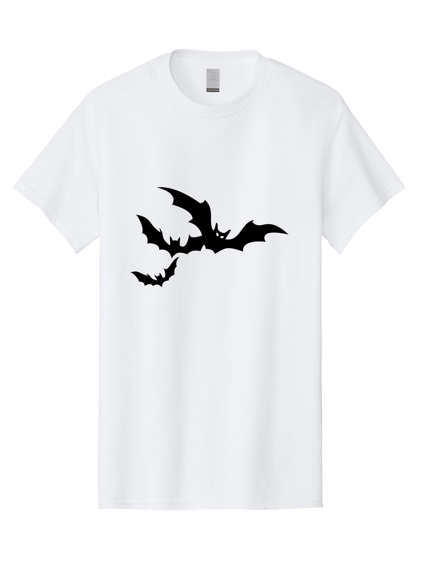 Bats Men'S Graphic Tee, 100% Cotton, Comfortable Casual Summer Wear, Machine Washable, Flying Bats, Silhouette Art, Bat Wings, Halloween Decorations, Spooky Atmosphere, Dark Creatures, Nocturnal Animals, Flying Mammals Aab198 12