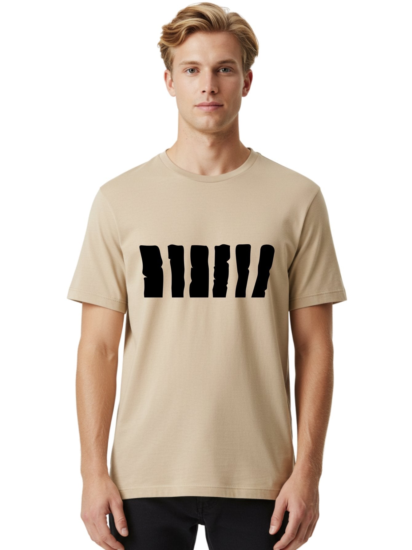 Bimbim Men'S Graphic Tee, 100% Cotton, Comfortable Casual Summer Wear, Machine Washable, Stylized Text, Bold Font, Black Letters, Modern Design, Graphic Element, Abstract Typography, Sleek Aesthetic Aab199 19