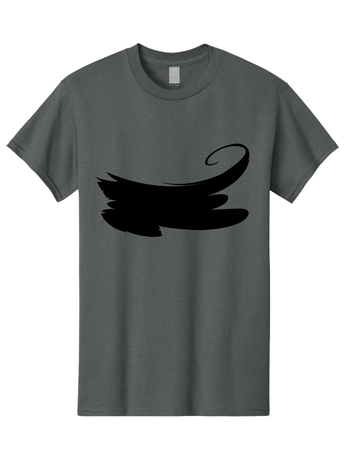 Bird-Silhouette Men'S Graphic Tee, 100% Cotton, Comfortable Casual Summer Wear, Machine Washable, Stylized Wing, Abstract Design, Minimalist Art, Black Silhouette, Freedom Symbol, Elegance, Simple Graphics, Symbolic Representation Aab200 7