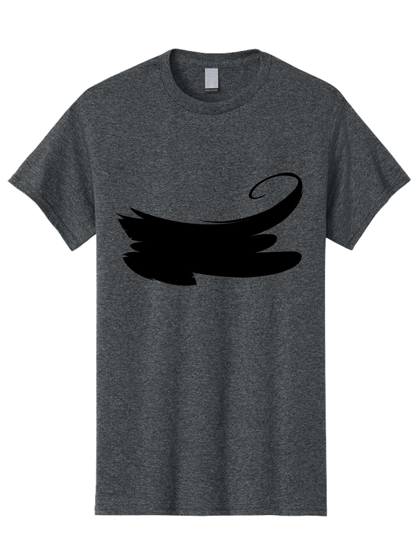 Bird-Silhouette Men'S Graphic Tee, 100% Cotton, Comfortable Casual Summer Wear, Machine Washable, Stylized Wing, Abstract Design, Minimalist Art, Black Silhouette, Freedom Symbol, Elegance, Simple Graphics, Symbolic Representation Aab200 13