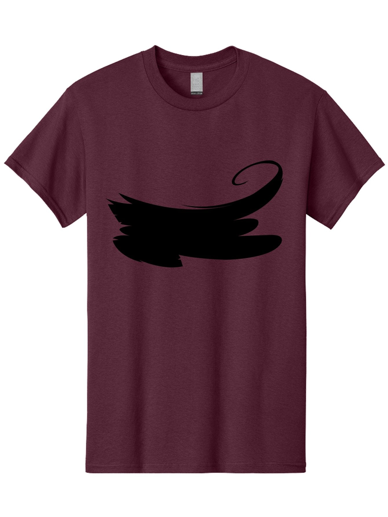 Bird-Silhouette Men'S Graphic Tee, 100% Cotton, Comfortable Casual Summer Wear, Machine Washable, Stylized Wing, Abstract Design, Minimalist Art, Black Silhouette, Freedom Symbol, Elegance, Simple Graphics, Symbolic Representation Aab200 5