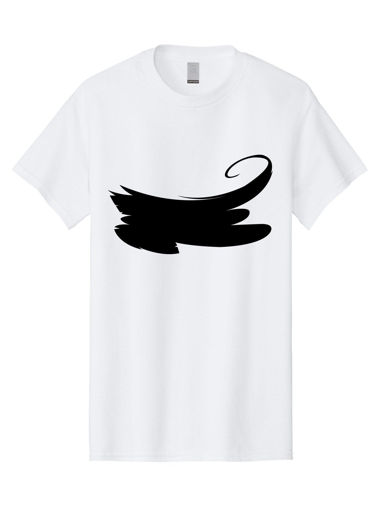 Bird-Silhouette Men'S Graphic Tee, 100% Cotton, Comfortable Casual Summer Wear, Machine Washable, Stylized Wing, Abstract Design, Minimalist Art, Black Silhouette, Freedom Symbol, Elegance, Simple Graphics, Symbolic Representation Aab200 4