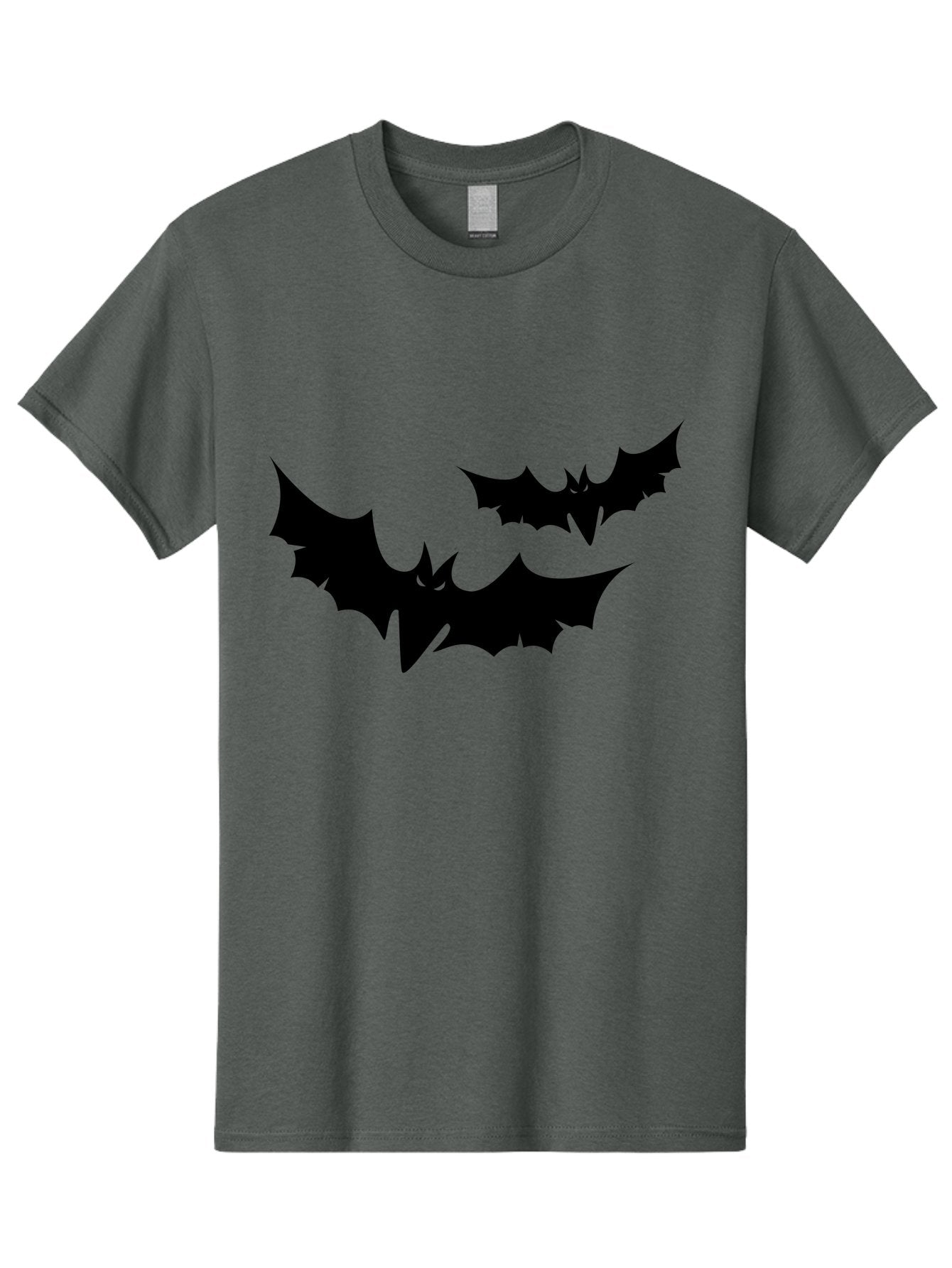 Black-Bats Men'S Graphic Tee, 100% Cotton, Comfortable Casual Summer Wear, Machine Washable, Halloween Bats, Black Bats, Bat Silhouettes, Spooky Decor, Halloween Decorations, Flying Bats, Halloween Theme Aab201 8