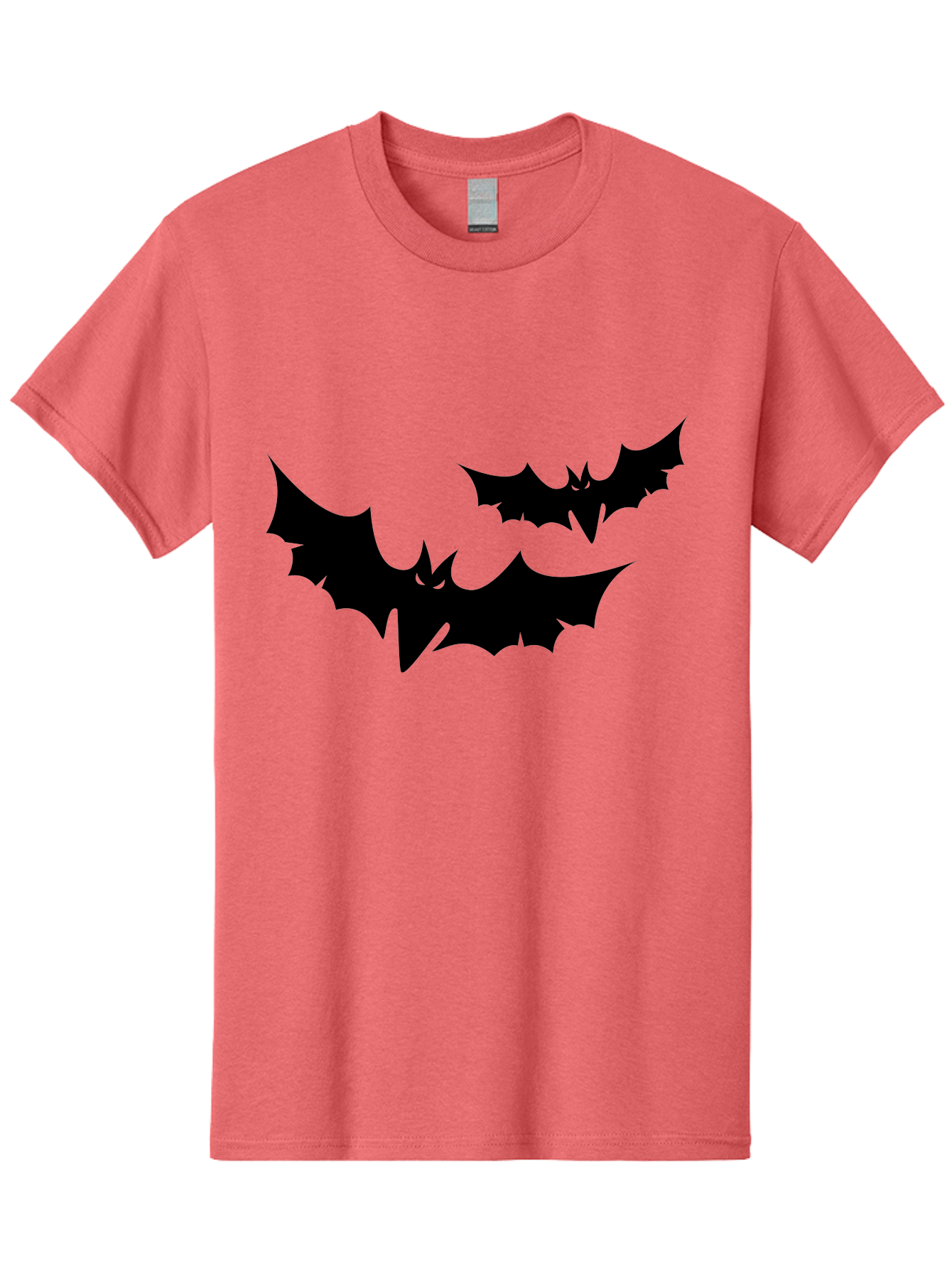 Black-Bats Men'S Graphic Tee, 100% Cotton, Comfortable Casual Summer Wear, Machine Washable, Halloween Bats, Black Bats, Bat Silhouettes, Spooky Decor, Halloween Decorations, Flying Bats, Halloween Theme Aab201 5