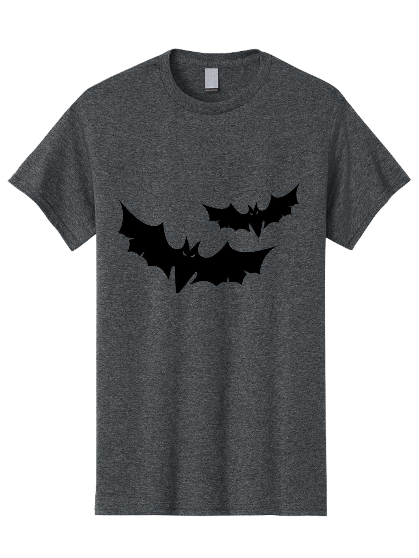 Black-Bats Men'S Graphic Tee, 100% Cotton, Comfortable Casual Summer Wear, Machine Washable, Halloween Bats, Black Bats, Bat Silhouettes, Spooky Decor, Halloween Decorations, Flying Bats, Halloween Theme Aab201 9