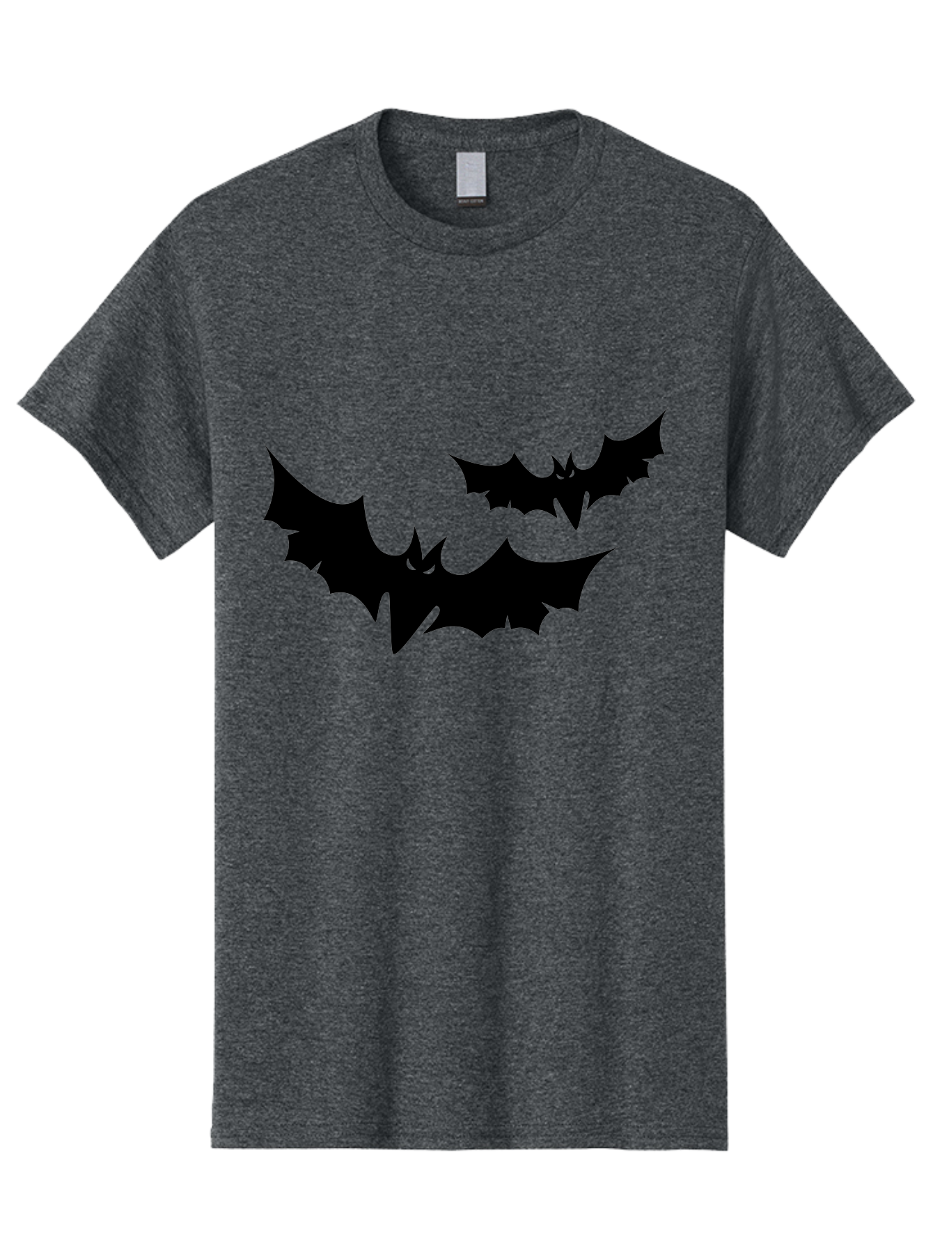 Black-Bats Men'S Graphic Tee, 100% Cotton, Comfortable Casual Summer Wear, Machine Washable, Halloween Bats, Black Bats, Bat Silhouettes, Spooky Decor, Halloween Decorations, Flying Bats, Halloween Theme Aab201 7