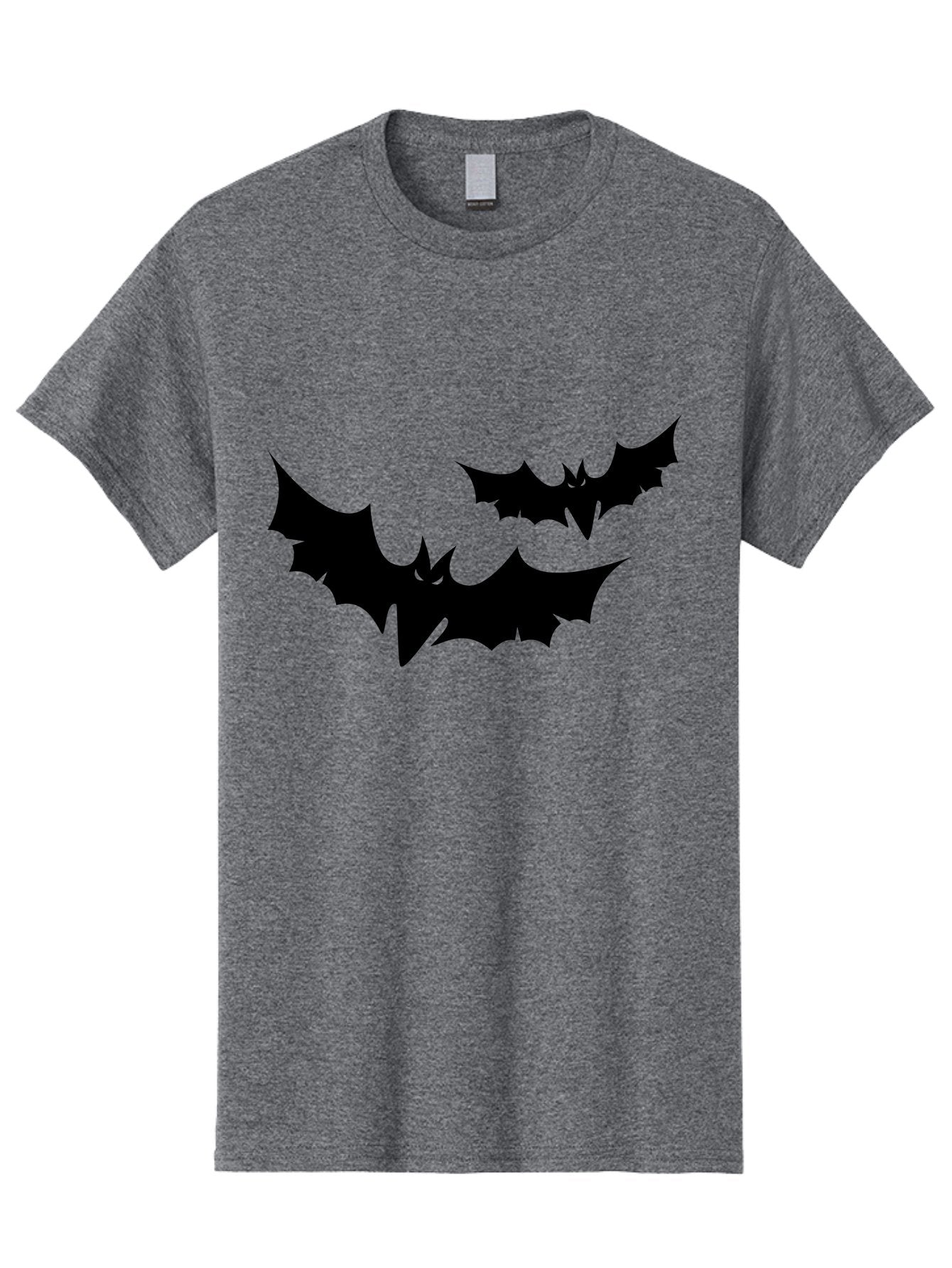 Black-Bats Men'S Graphic Tee, 100% Cotton, Comfortable Casual Summer Wear, Machine Washable, Halloween Bats, Black Bats, Bat Silhouettes, Spooky Decor, Halloween Decorations, Flying Bats, Halloween Theme Aab201 11