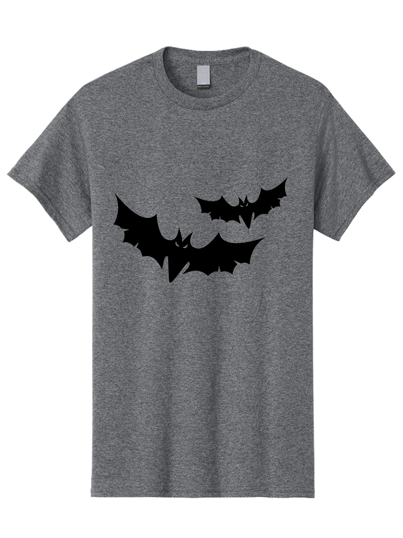 Black-Bats Men'S Graphic Tee, 100% Cotton, Comfortable Casual Summer Wear, Machine Washable, Halloween Bats, Black Bats, Bat Silhouettes, Spooky Decor, Halloween Decorations, Flying Bats, Halloween Theme Aab201 9