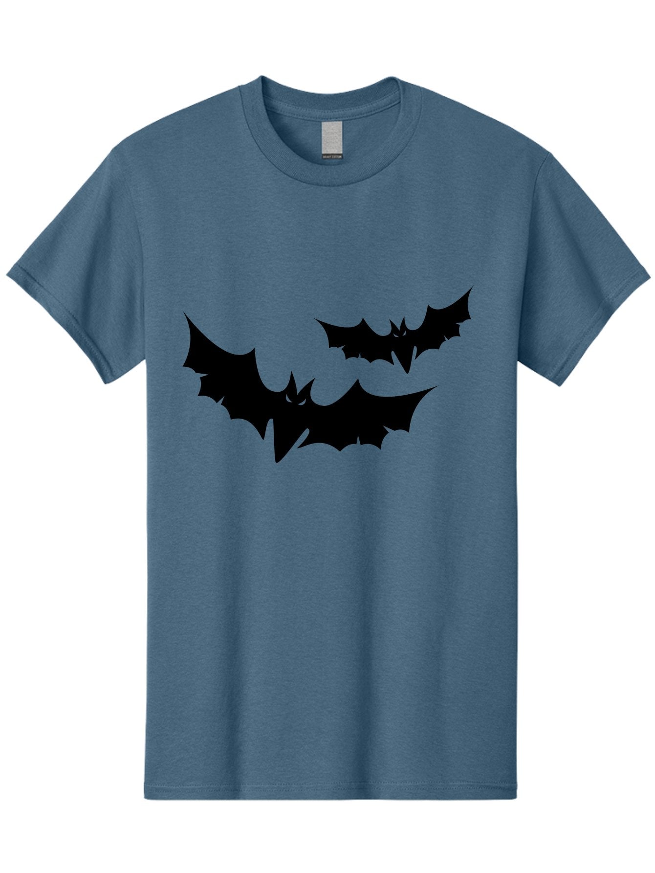 Black-Bats Men'S Graphic Tee, 100% Cotton, Comfortable Casual Summer Wear, Machine Washable, Halloween Bats, Black Bats, Bat Silhouettes, Spooky Decor, Halloween Decorations, Flying Bats, Halloween Theme Aab201 7