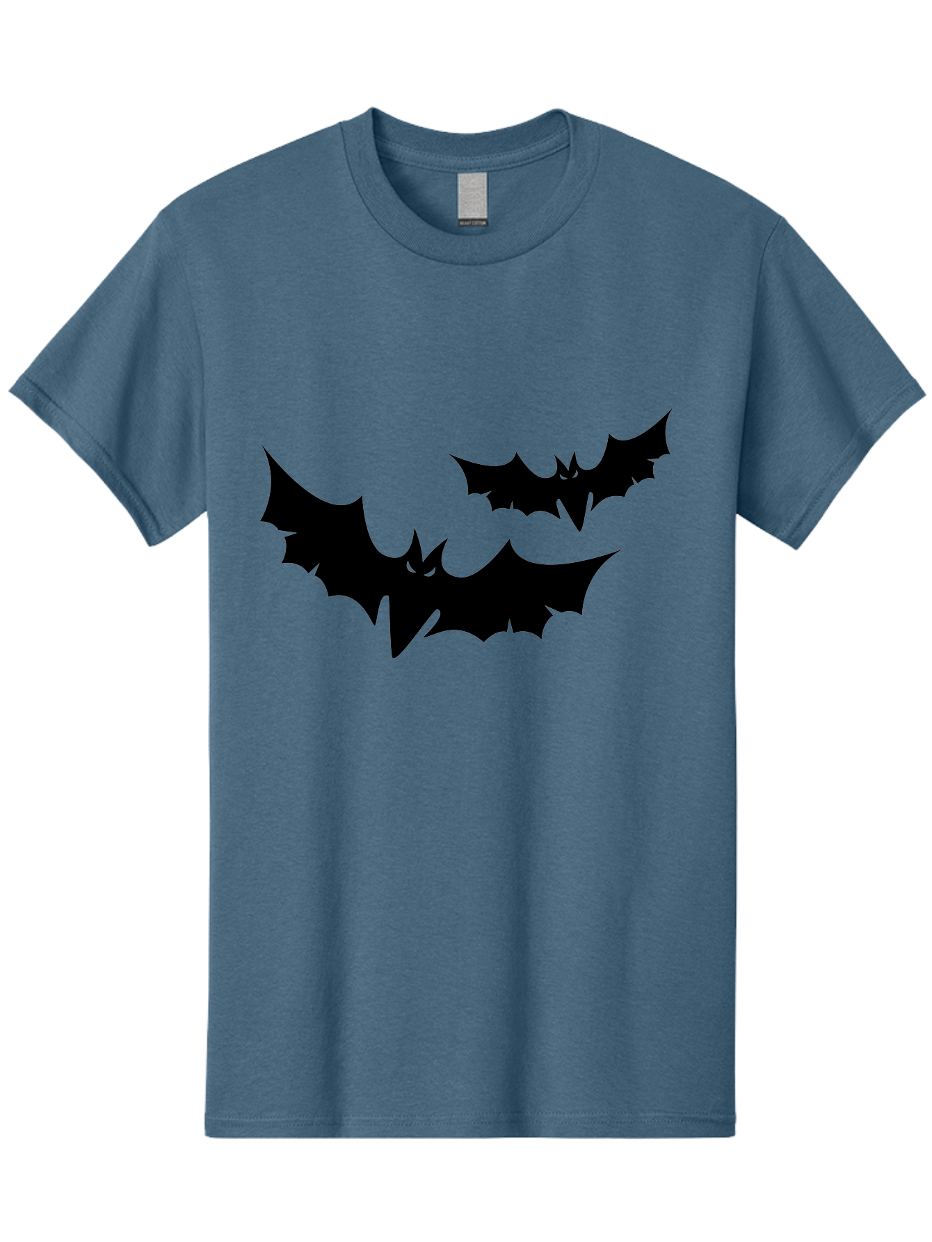 Black-Bats Men'S Graphic Tee, 100% Cotton, Comfortable Casual Summer Wear, Machine Washable, Halloween Bats, Black Bats, Bat Silhouettes, Spooky Decor, Halloween Decorations, Flying Bats, Halloween Theme Aab201 11