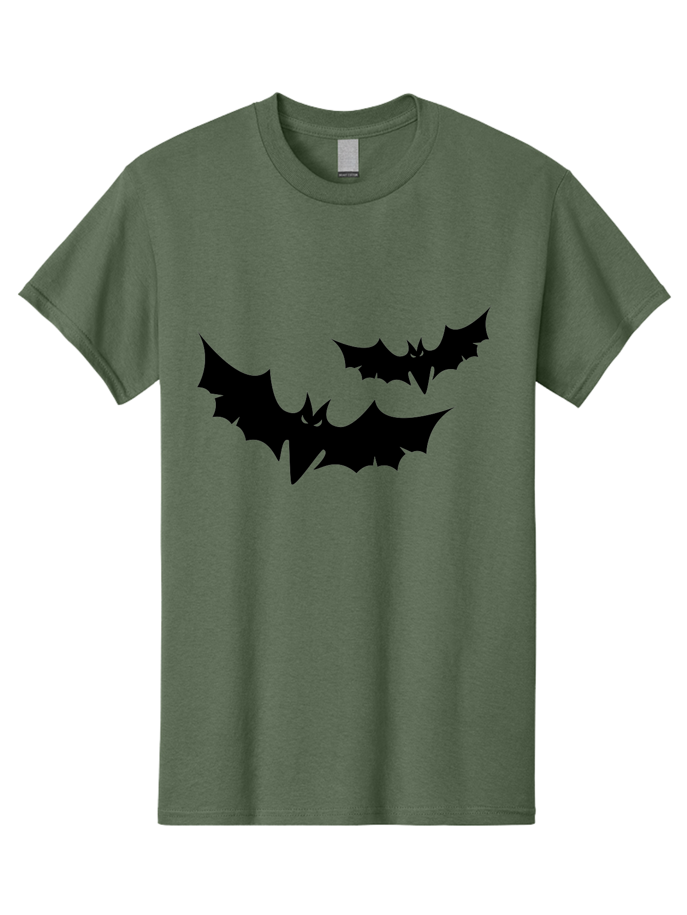Black-Bats Men'S Graphic Tee, 100% Cotton, Comfortable Casual Summer Wear, Machine Washable, Halloween Bats, Black Bats, Bat Silhouettes, Spooky Decor, Halloween Decorations, Flying Bats, Halloween Theme Aab201 15