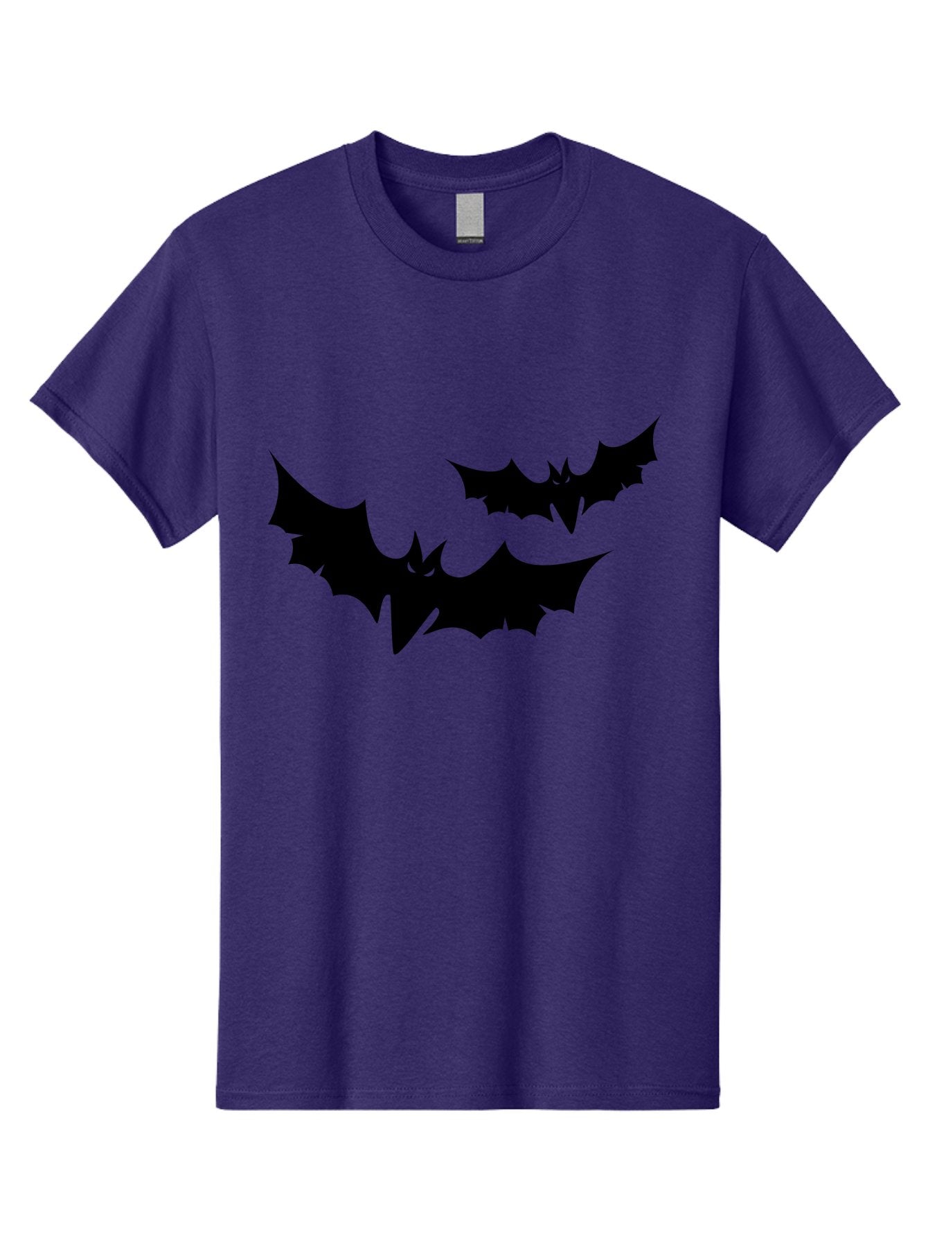 Black-Bats Men'S Graphic Tee, 100% Cotton, Comfortable Casual Summer Wear, Machine Washable, Halloween Bats, Black Bats, Bat Silhouettes, Spooky Decor, Halloween Decorations, Flying Bats, Halloween Theme Aab201 13