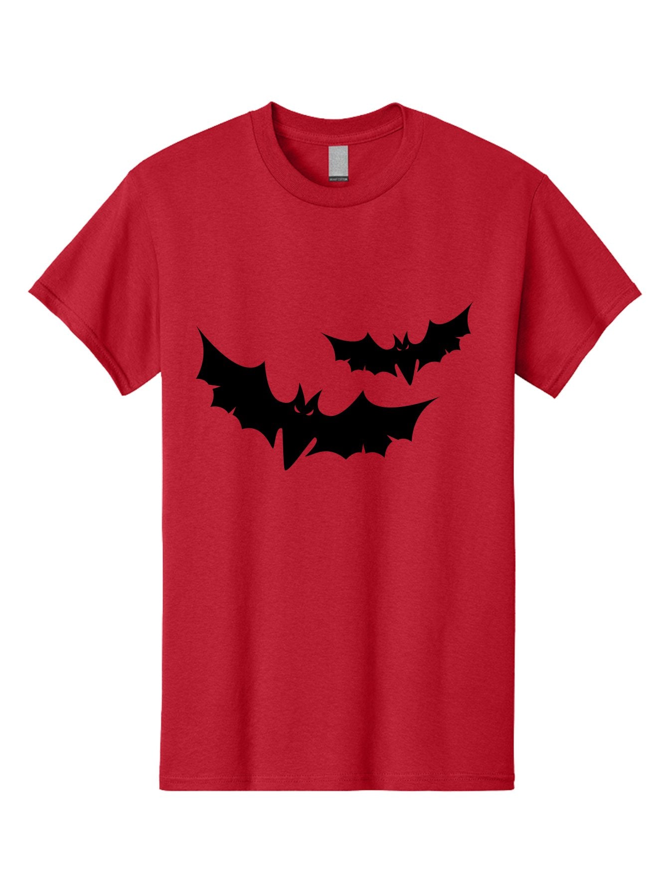 Black-Bats Men'S Graphic Tee, 100% Cotton, Comfortable Casual Summer Wear, Machine Washable, Halloween Bats, Black Bats, Bat Silhouettes, Spooky Decor, Halloween Decorations, Flying Bats, Halloween Theme Aab201 5