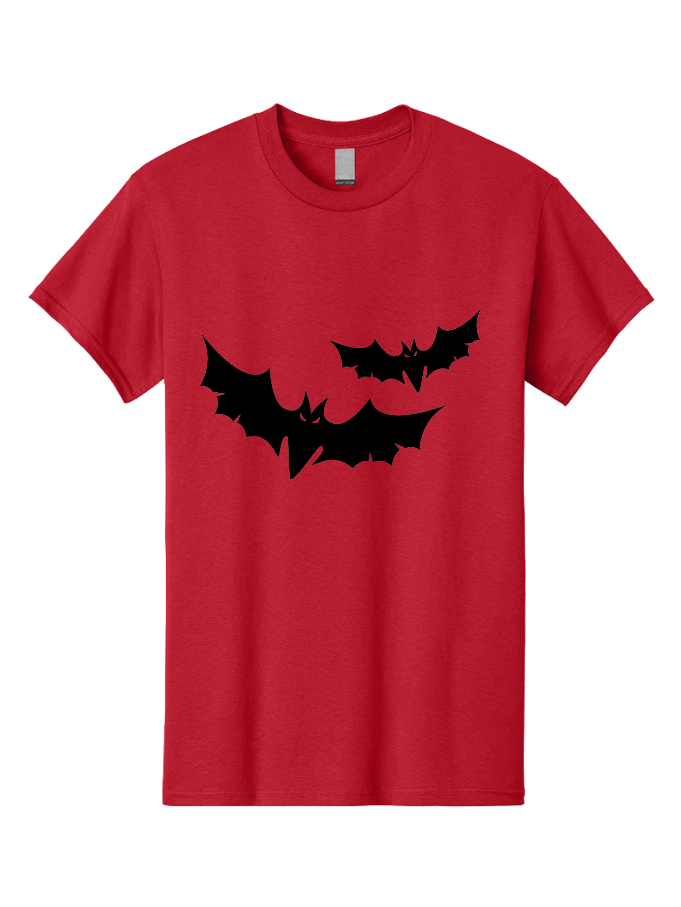 Black-Bats Men'S Graphic Tee, 100% Cotton, Comfortable Casual Summer Wear, Machine Washable, Halloween Bats, Black Bats, Bat Silhouettes, Spooky Decor, Halloween Decorations, Flying Bats, Halloween Theme Aab201 23