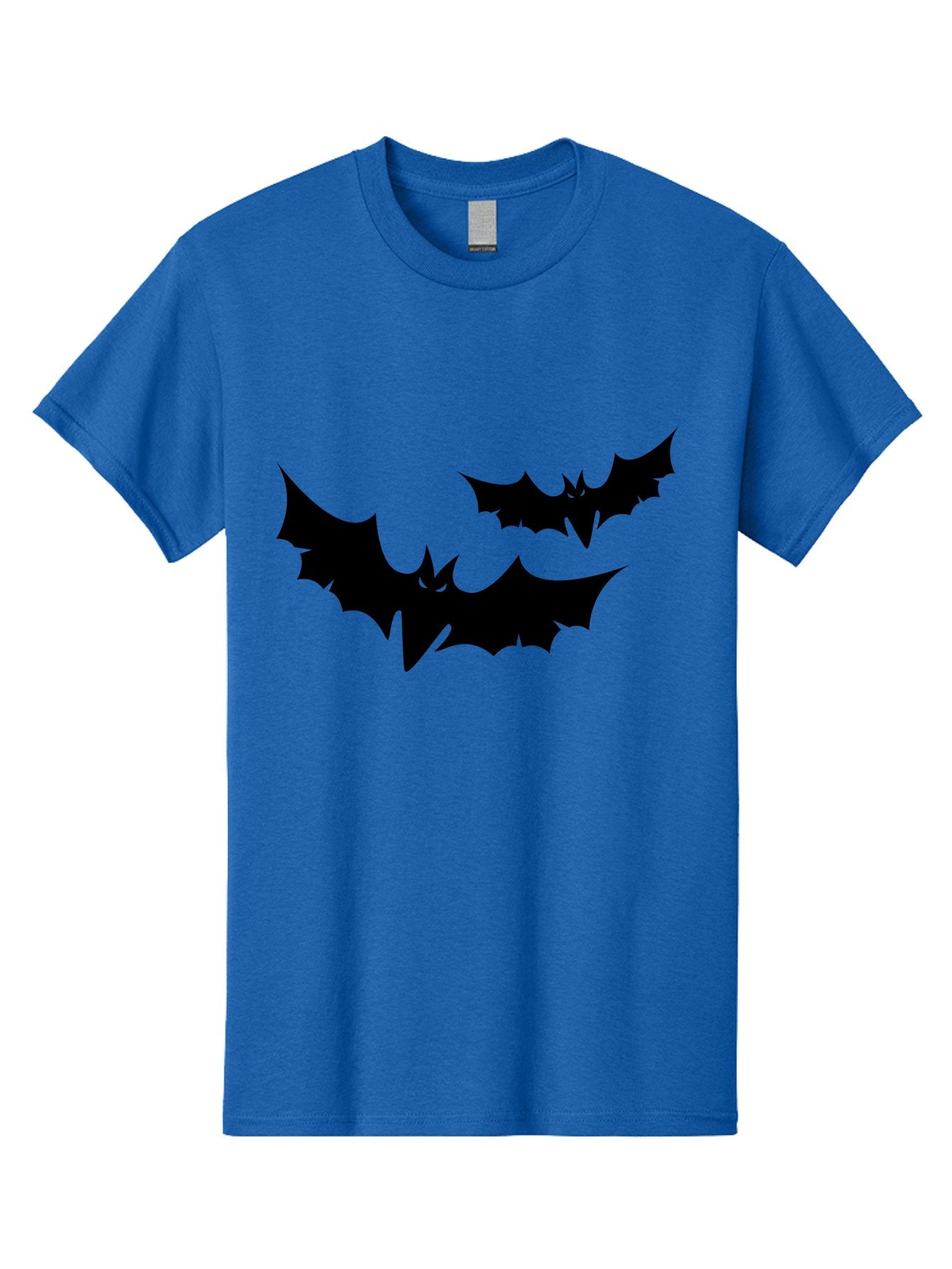 Black-Bats Men'S Graphic Tee, 100% Cotton, Comfortable Casual Summer Wear, Machine Washable, Halloween Bats, Black Bats, Bat Silhouettes, Spooky Decor, Halloween Decorations, Flying Bats, Halloween Theme Aab201 10
