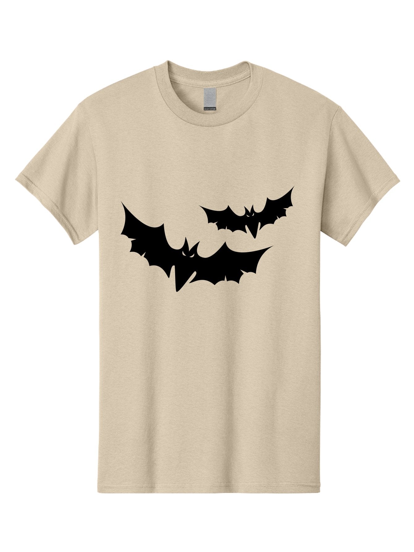 Black-Bats Men'S Graphic Tee, 100% Cotton, Comfortable Casual Summer Wear, Machine Washable, Halloween Bats, Black Bats, Bat Silhouettes, Spooky Decor, Halloween Decorations, Flying Bats, Halloween Theme Aab201 12