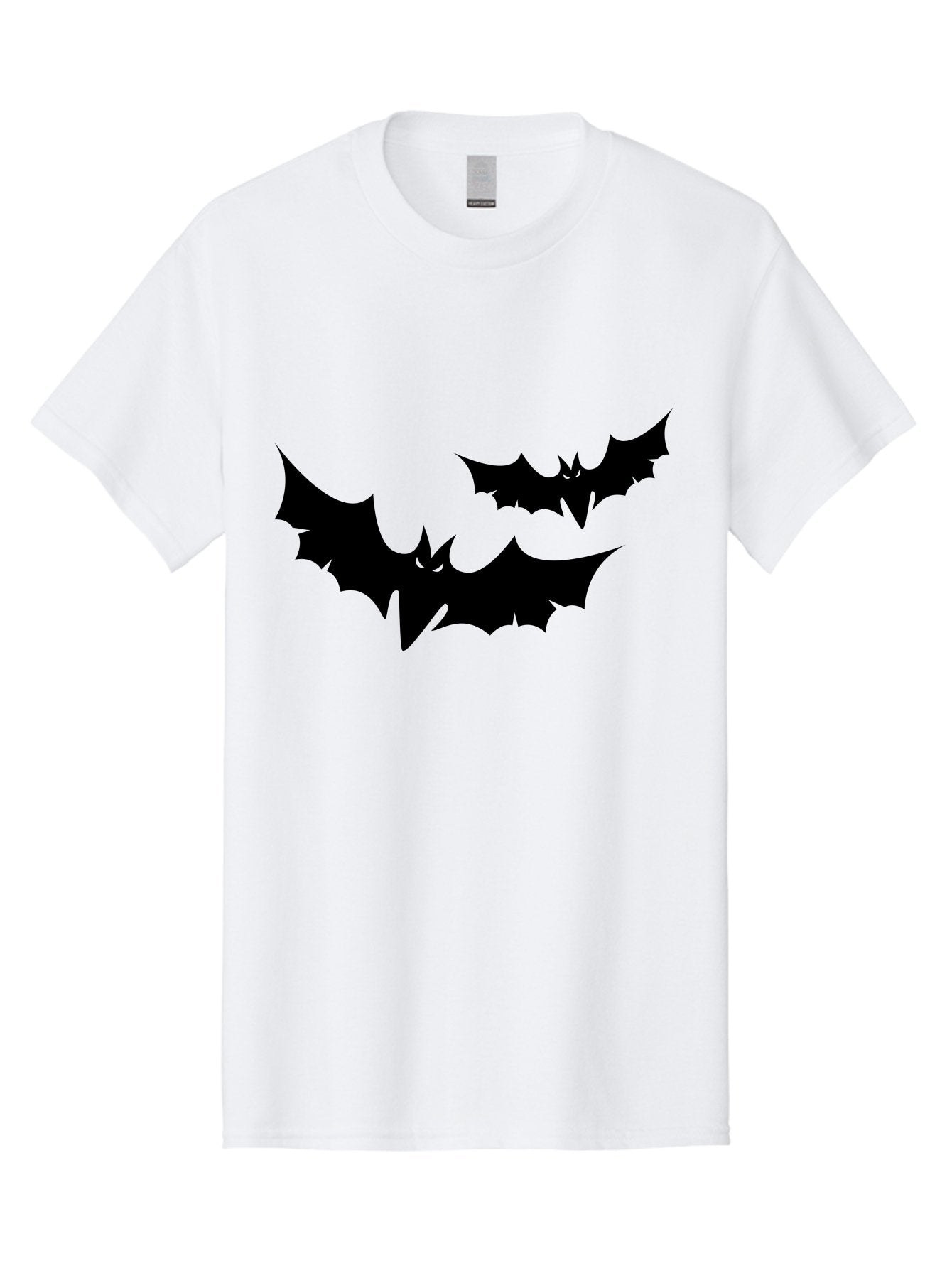 Black-Bats Men'S Graphic Tee, 100% Cotton, Comfortable Casual Summer Wear, Machine Washable, Halloween Bats, Black Bats, Bat Silhouettes, Spooky Decor, Halloween Decorations, Flying Bats, Halloween Theme Aab201 15