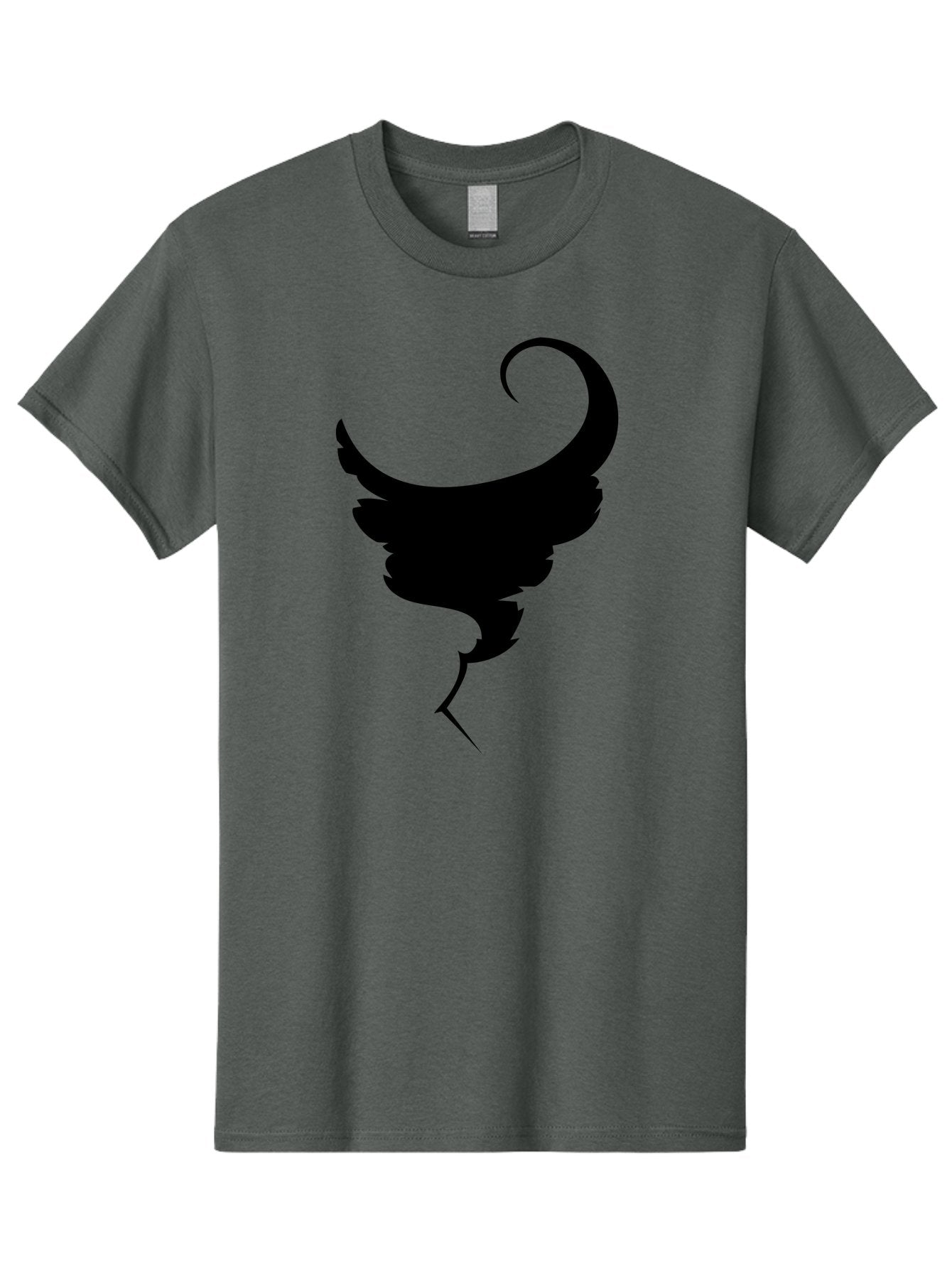 Black-Feather-Silhouette Men'S Graphic Tee, 100% Cotton, Comfortable Casual Summer Wear, Machine Washable, Feather Icon, Black Silhouette, Majestic Wing, Elegant Design, Symbolic Imagery, Minimalist Art, Stylized Feather, Modern Graphic Aab206 6