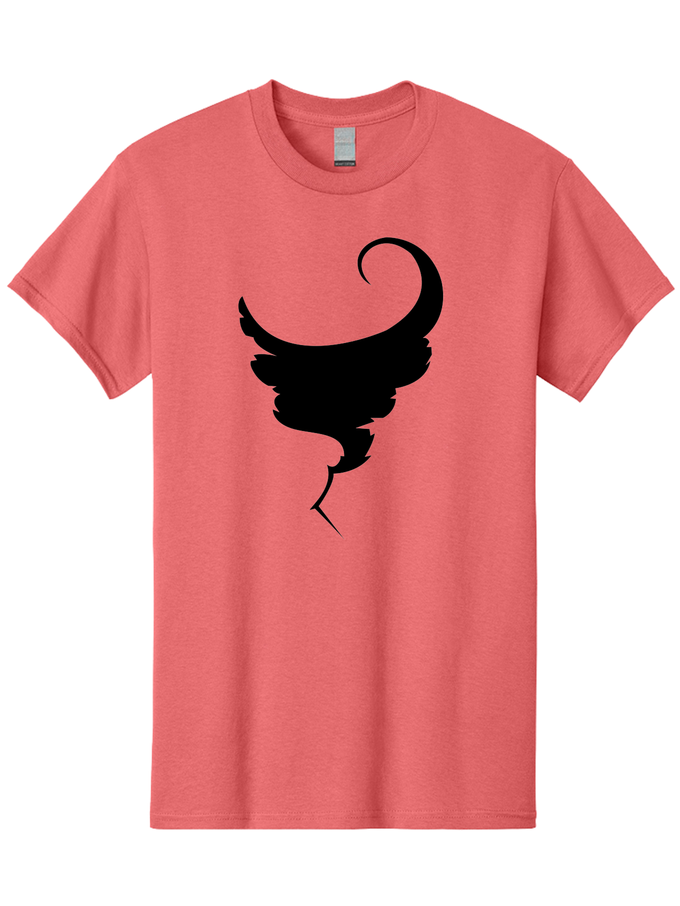 Black-Feather-Silhouette Men'S Graphic Tee, 100% Cotton, Comfortable Casual Summer Wear, Machine Washable, Feather Icon, Black Silhouette, Majestic Wing, Elegant Design, Symbolic Imagery, Minimalist Art, Stylized Feather, Modern Graphic Aab206 5