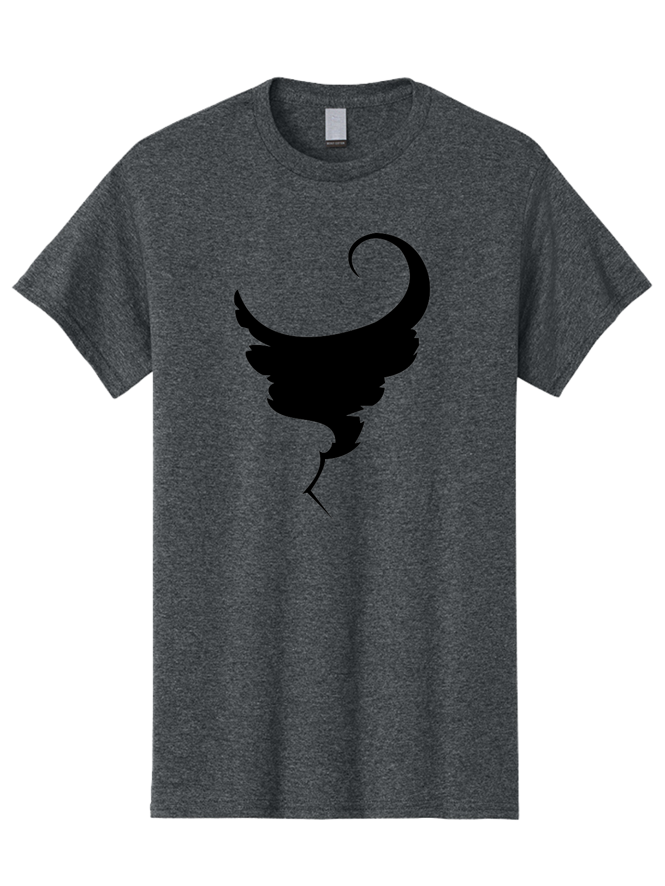 Black-Feather-Silhouette Men'S Graphic Tee, 100% Cotton, Comfortable Casual Summer Wear, Machine Washable, Feather Icon, Black Silhouette, Majestic Wing, Elegant Design, Symbolic Imagery, Minimalist Art, Stylized Feather, Modern Graphic Aab206 7