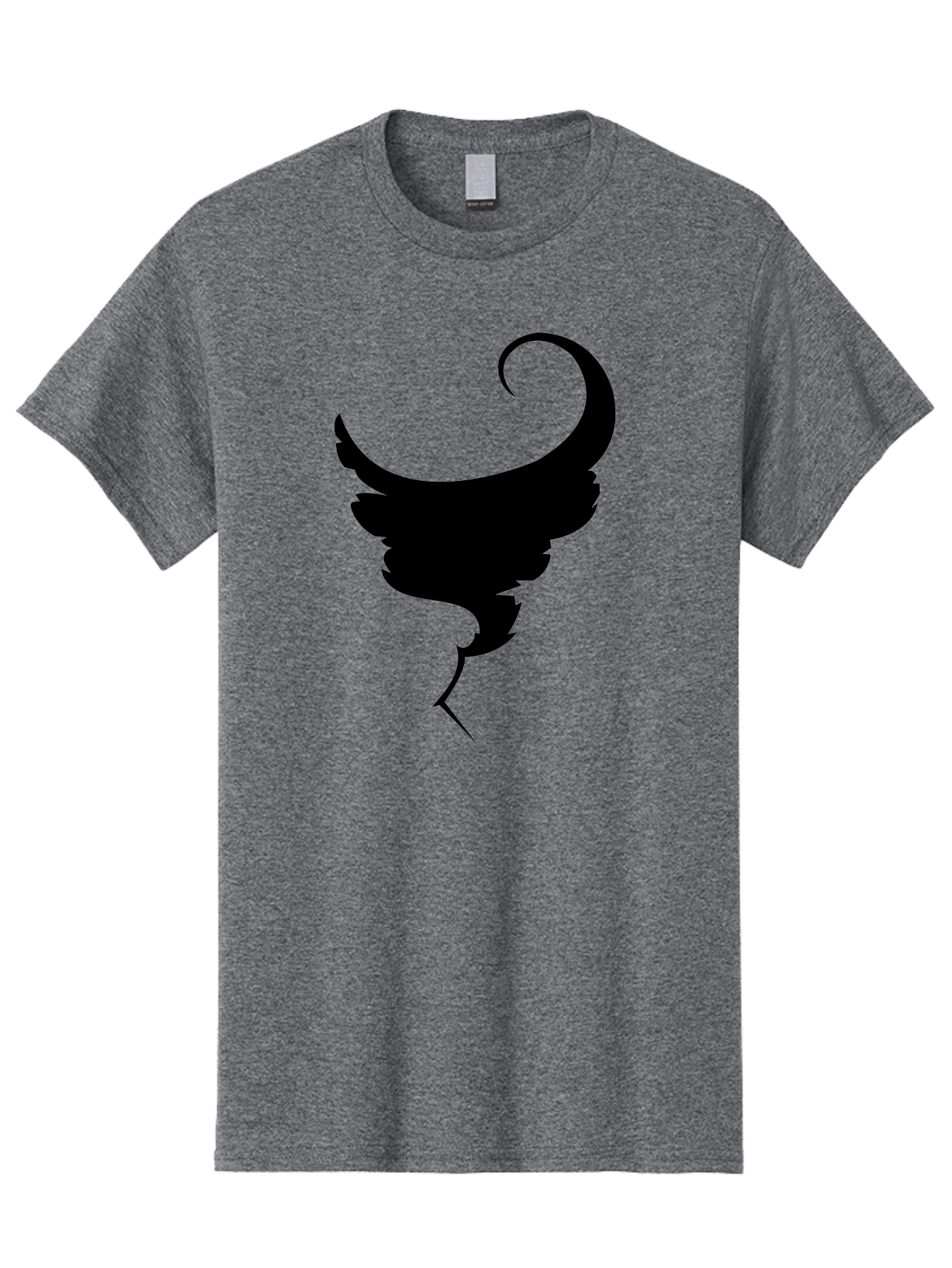 Black-Feather-Silhouette Men'S Graphic Tee, 100% Cotton, Comfortable Casual Summer Wear, Machine Washable, Feather Icon, Black Silhouette, Majestic Wing, Elegant Design, Symbolic Imagery, Minimalist Art, Stylized Feather, Modern Graphic Aab206 9