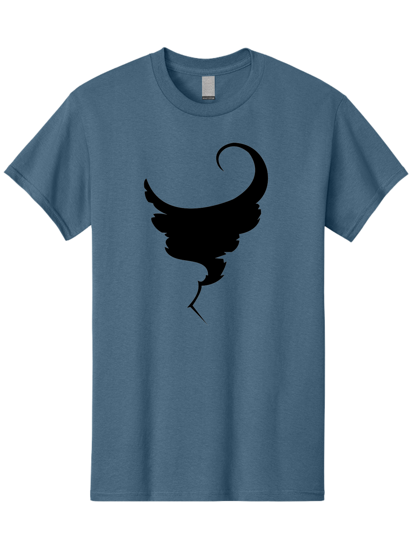 Black-Feather-Silhouette Men'S Graphic Tee, 100% Cotton, Comfortable Casual Summer Wear, Machine Washable, Feather Icon, Black Silhouette, Majestic Wing, Elegant Design, Symbolic Imagery, Minimalist Art, Stylized Feather, Modern Graphic Aab206 11