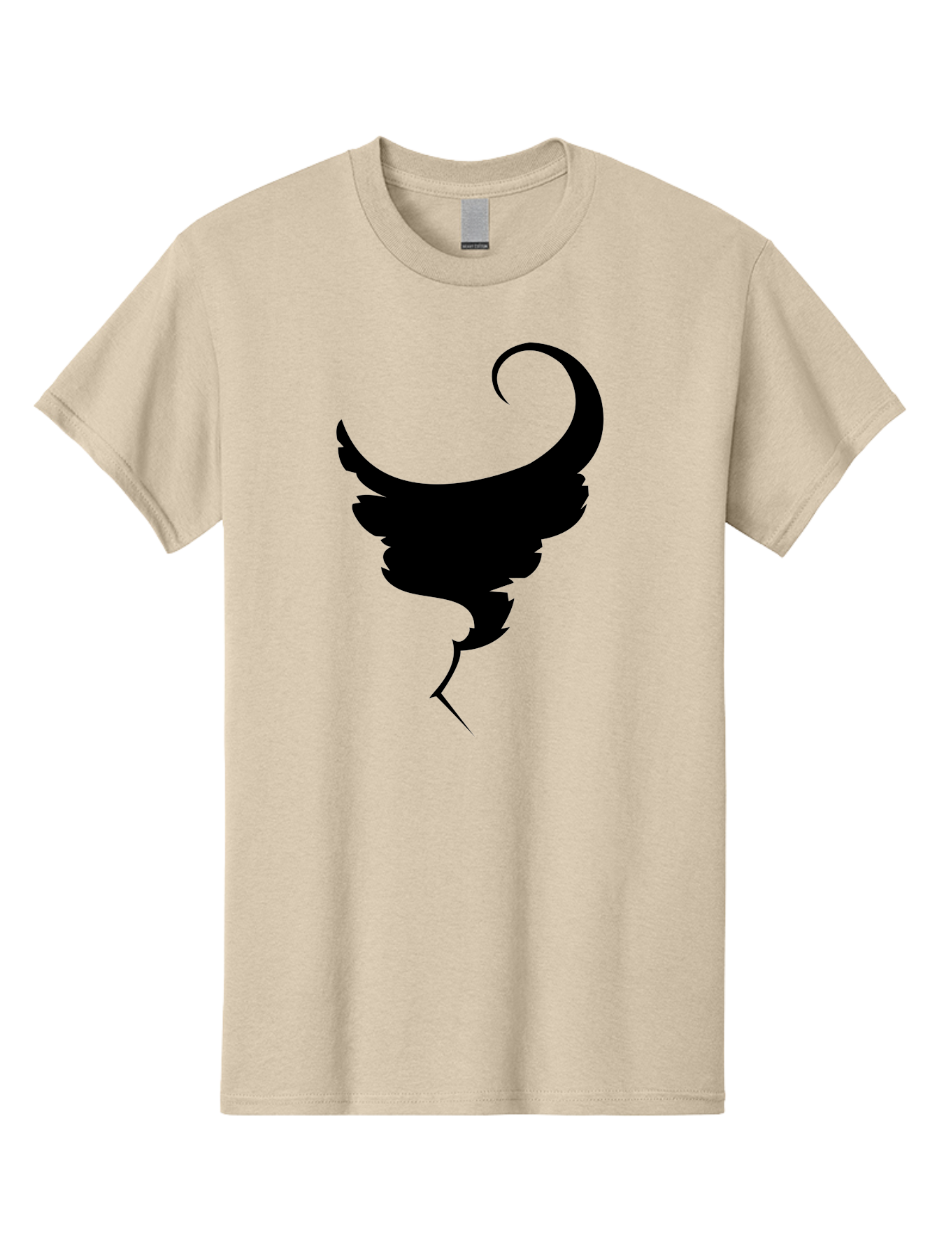 Black-Feather-Silhouette Men'S Graphic Tee, 100% Cotton, Comfortable Casual Summer Wear, Machine Washable, Feather Icon, Black Silhouette, Majestic Wing, Elegant Design, Symbolic Imagery, Minimalist Art, Stylized Feather, Modern Graphic Aab206 27